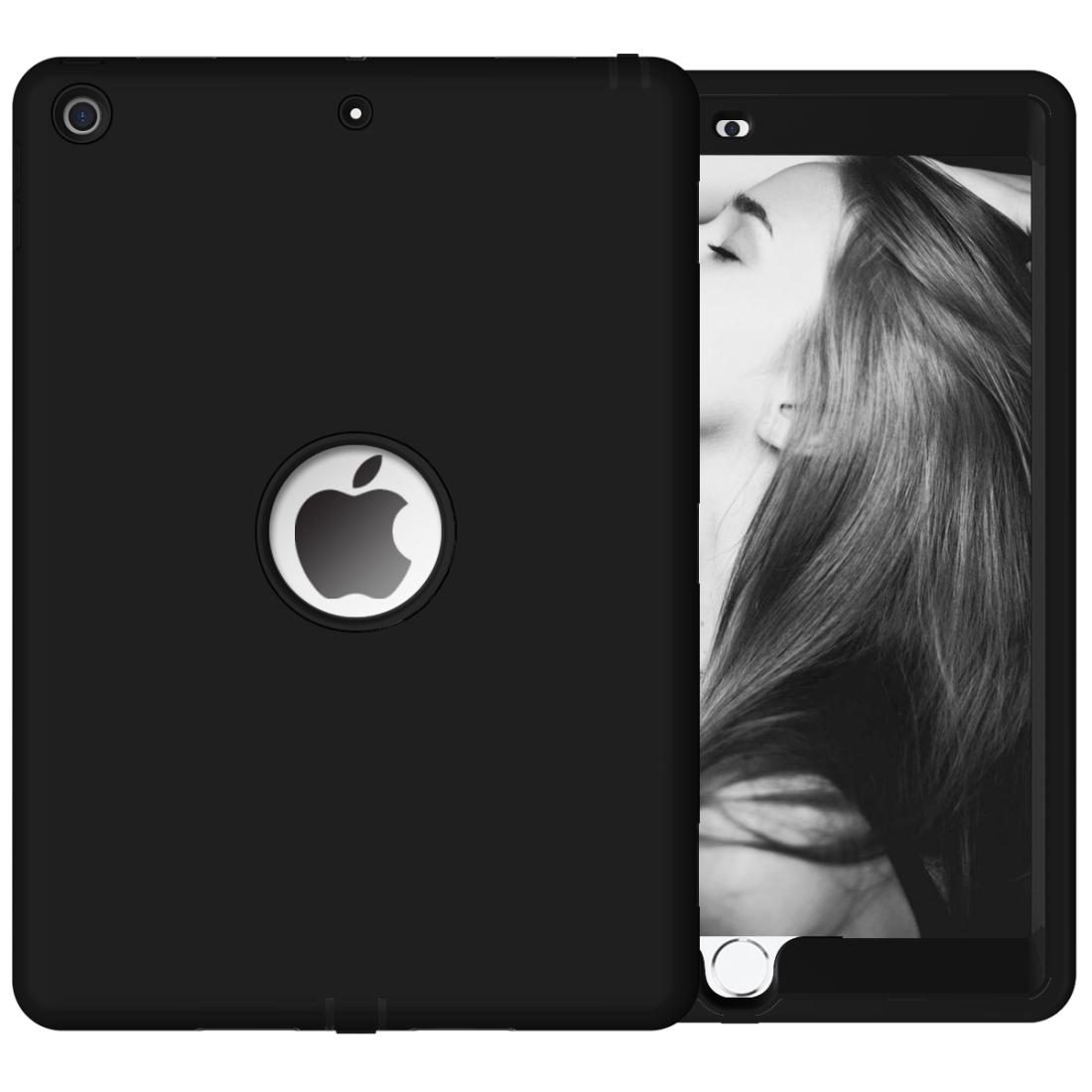 For iPad 10.2 2021 / 2020 / 2019 Anti-Fingerprint Shockproof PC + Silicone Protective Case(Black) For iPad 10.2 2021 / 2020 / 2019 Anti-Fingerprint Shockproof PC + Silicone Protective Case(Black)