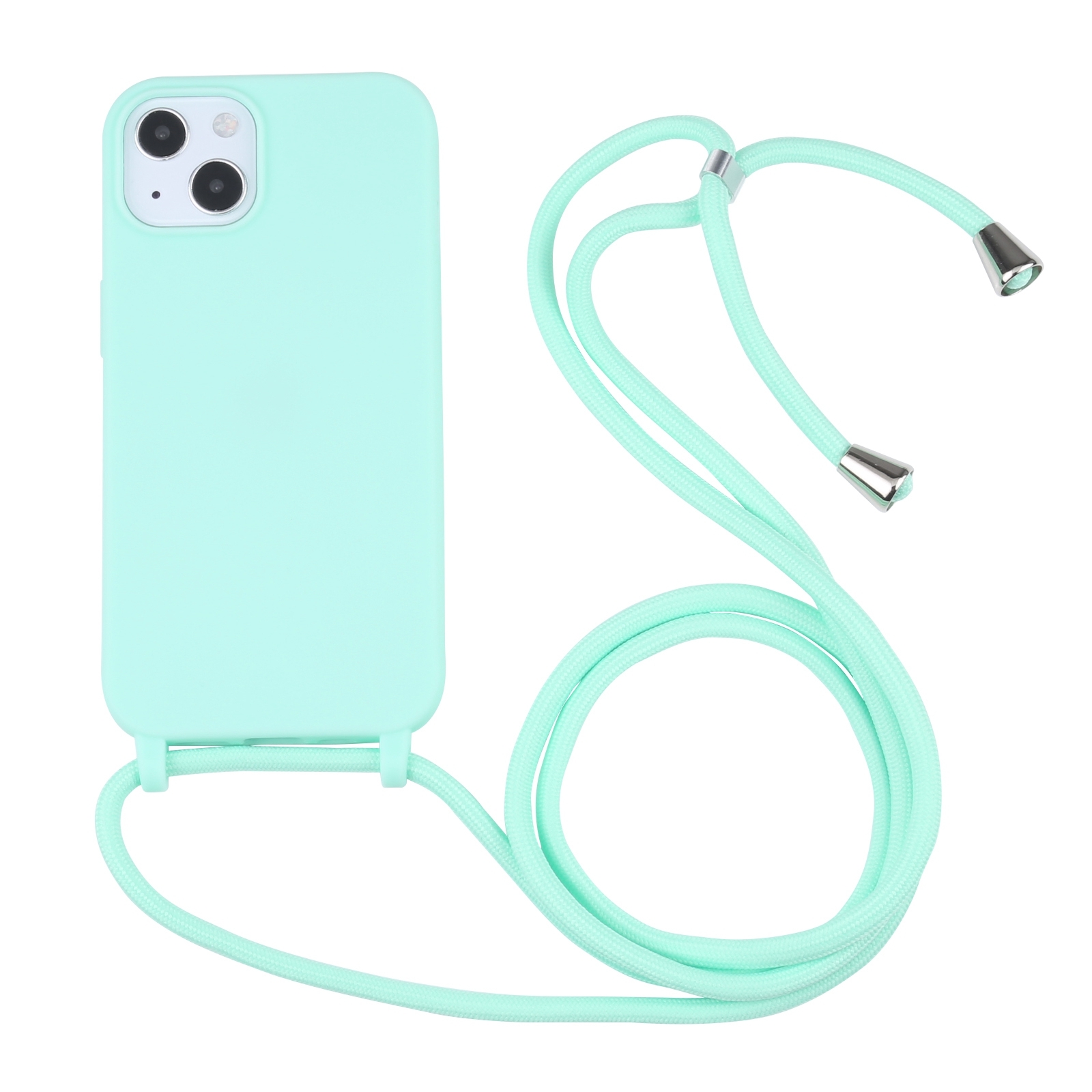 For iPhone 13 mini Candy Colors TPU Protective Case with Lanyard (Mint Green) For iPhone 13 mini Candy Colors TPU Protective Case with Lanyard (Mint Green)