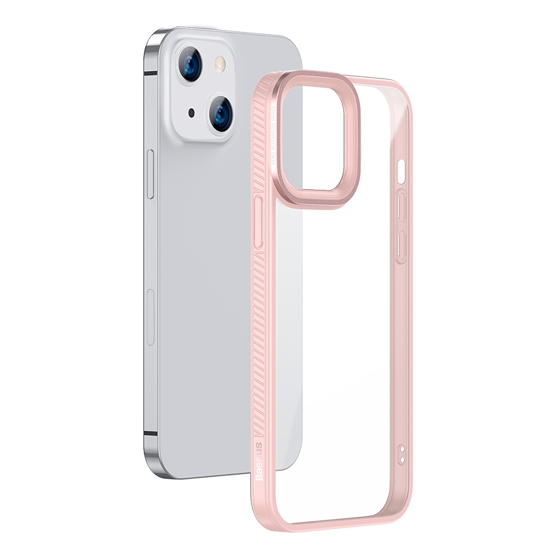 For iPhone 13 mini Baseus Crystal Phone Case (Pink) For iPhone 13 mini Baseus Crystal Phone Case (Pink)