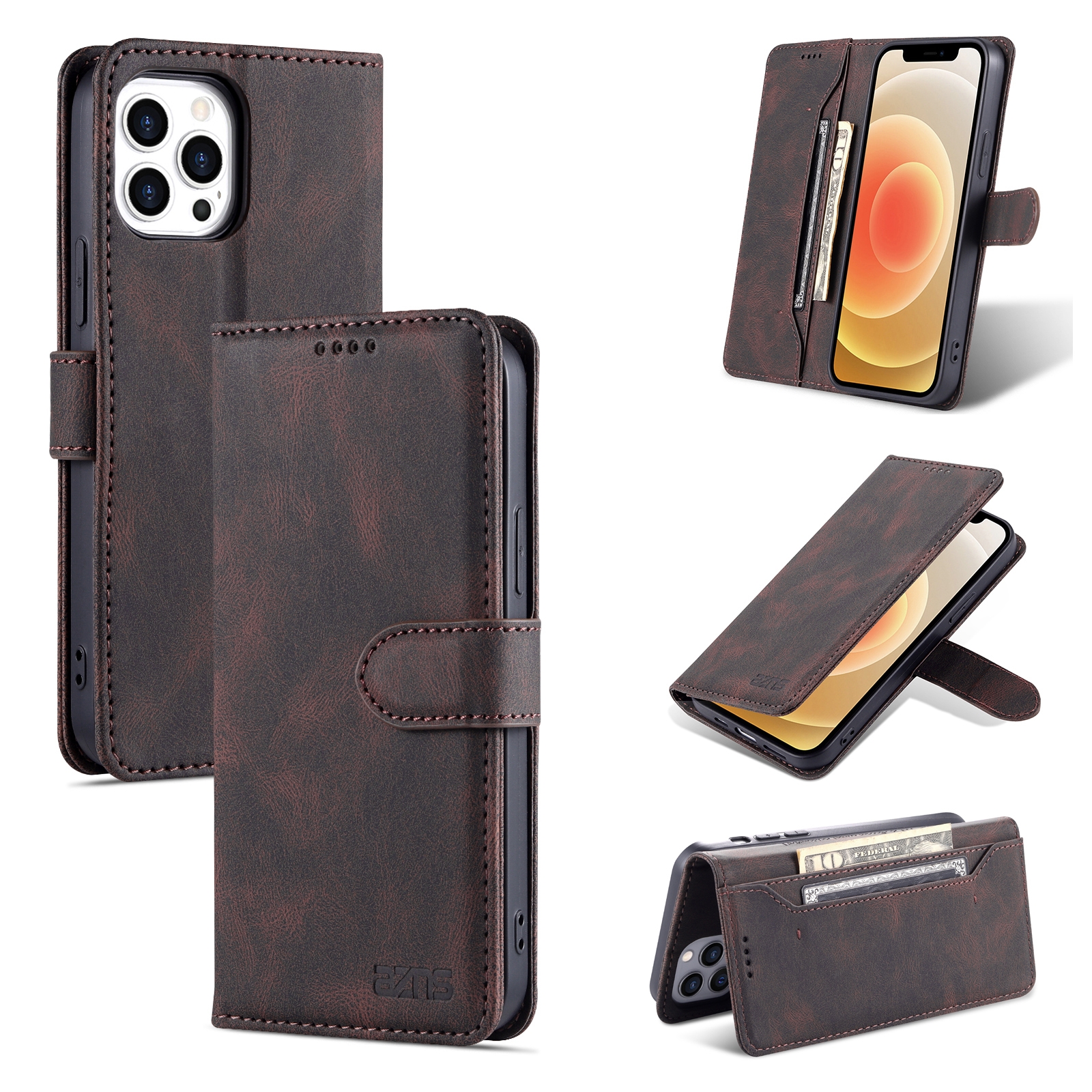 For iPhone 13 mini AZNS Dream Second Generation Skin Feel PU+TPU Horizontal Flip Leather Case with Holder & Card Slots & Wallet (Coffee) For iPhone 13 mini AZNS Dream Second Generation Skin Feel PU+TPU Horizontal Flip Leather Case with Holder & Card Slots & Wallet (Coffee)