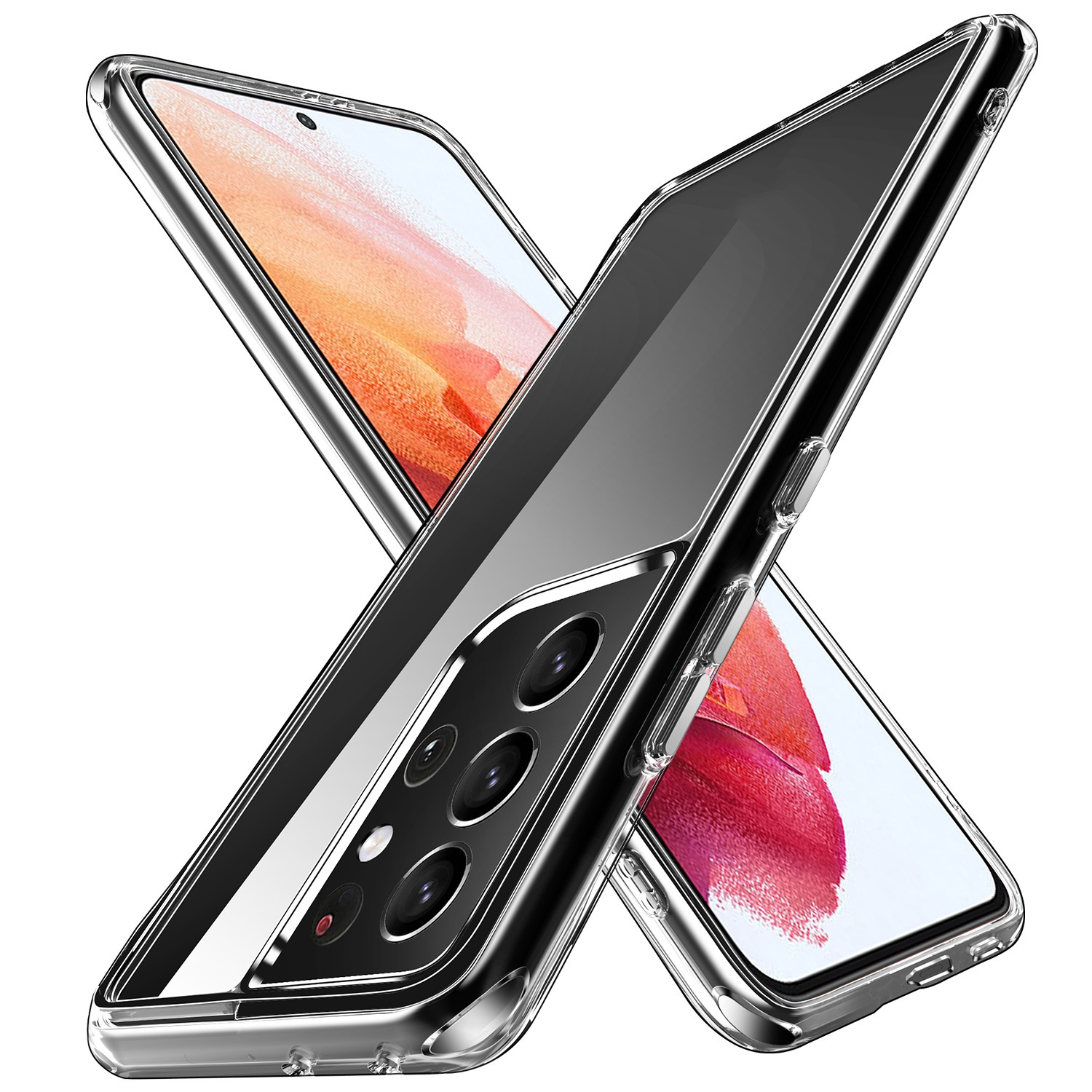 For Samsung Galaxy S21 Ultra 5G TPU + PC Transparent Shockproof Protective Case For Samsung Galaxy S21 Ultra 5G TPU + PC Transparent Shockproof Protective Case