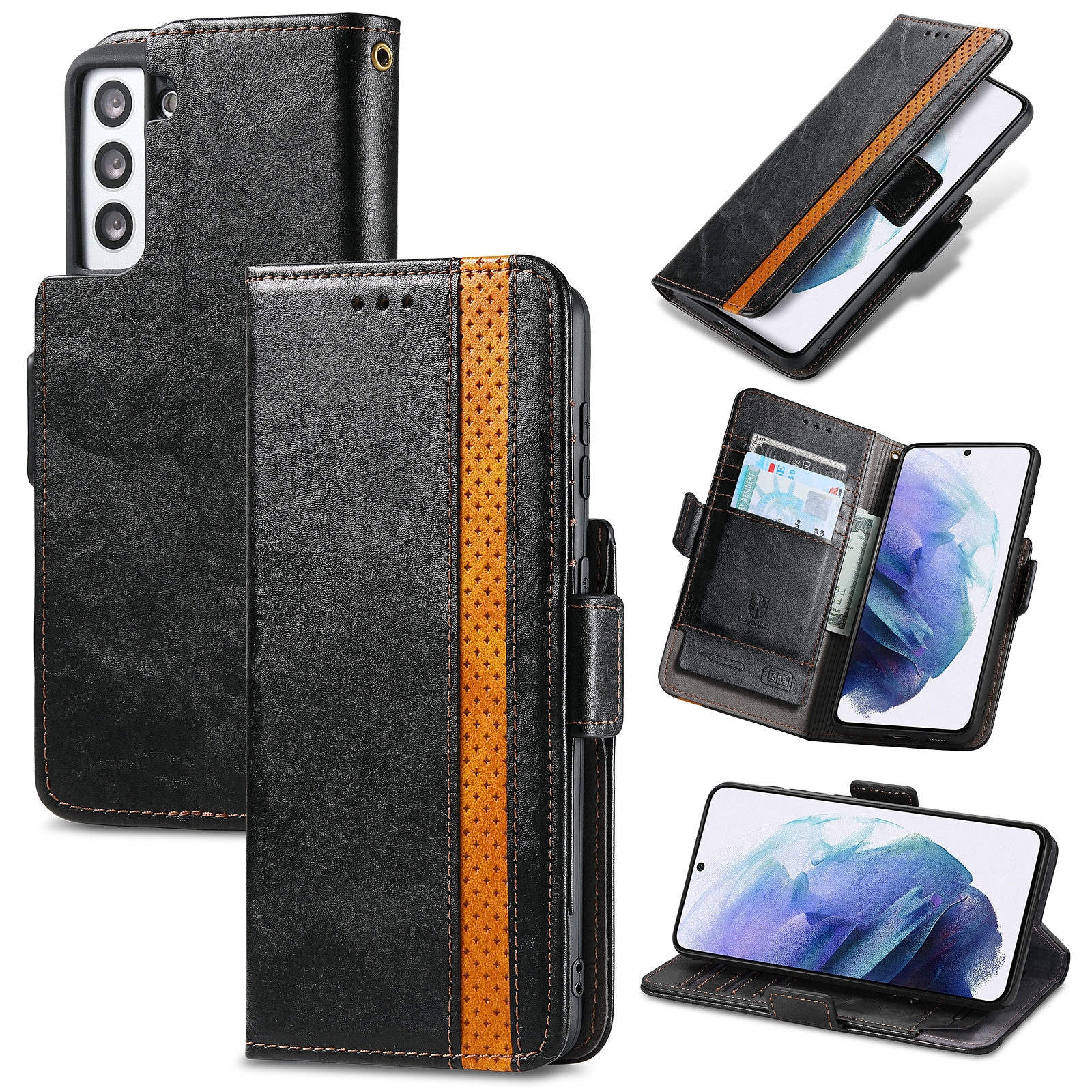 For Samsung Galaxy S21+ 5G CaseNeo Business Splicing Dual Magnetic Buckle Horizontal Flip PU Leather Case with Holder & Card Slots & Wallet(Black) For Samsung Galaxy S21+ 5G CaseNeo Business Splicing Dual Magnetic Buckle Horizontal Flip PU Leather Case with Holder & Card Slots & Wallet(Black)