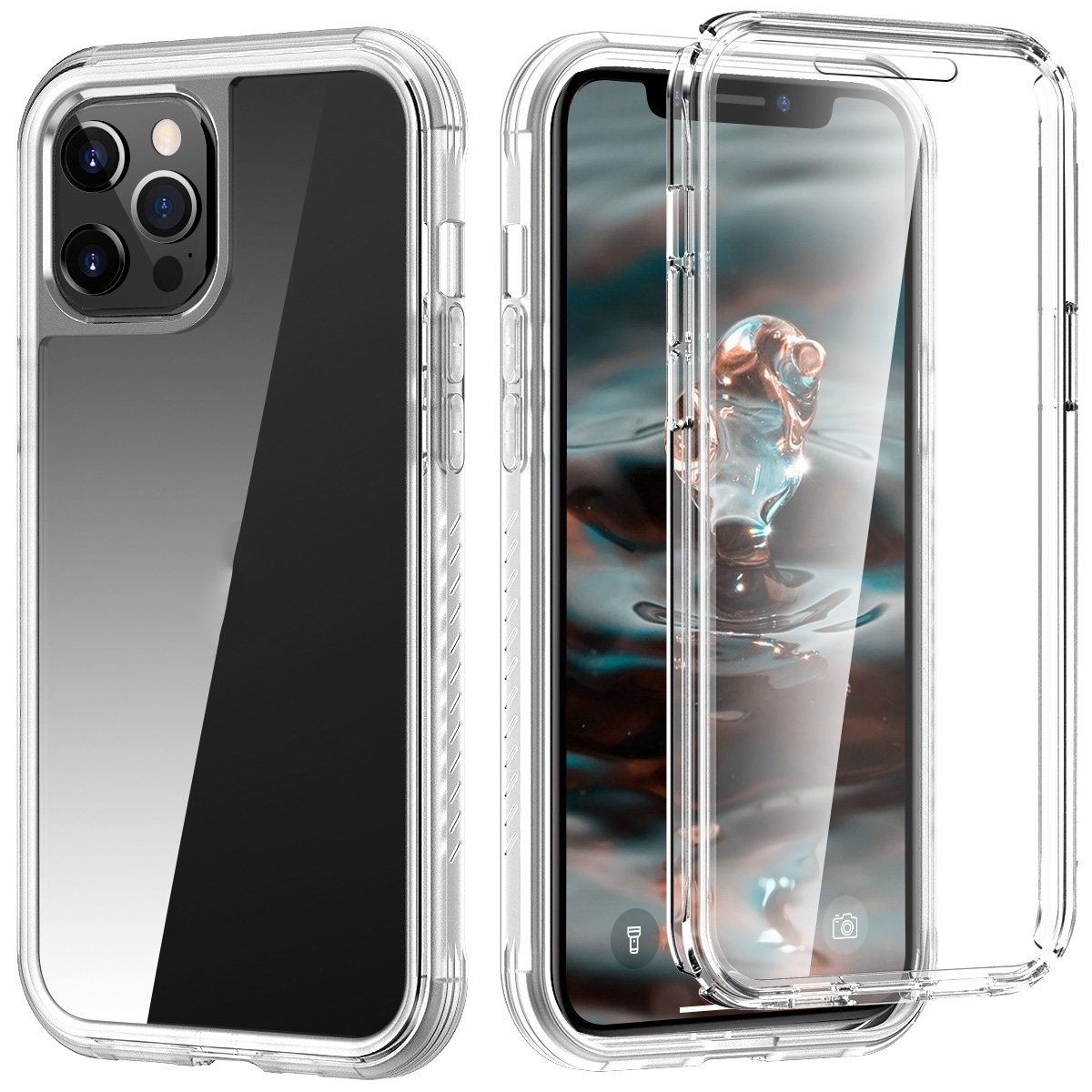 For iPhone 12 / 12 Pro C1 2 in 1 Shockproof TPU + PC Protective Case with PET Screen Protector(Transparent Matte) For iPhone 12 / 12 Pro C1 2 in 1 Shockproof TPU + PC Protective Case with PET Screen Protector(Transparent Matte)