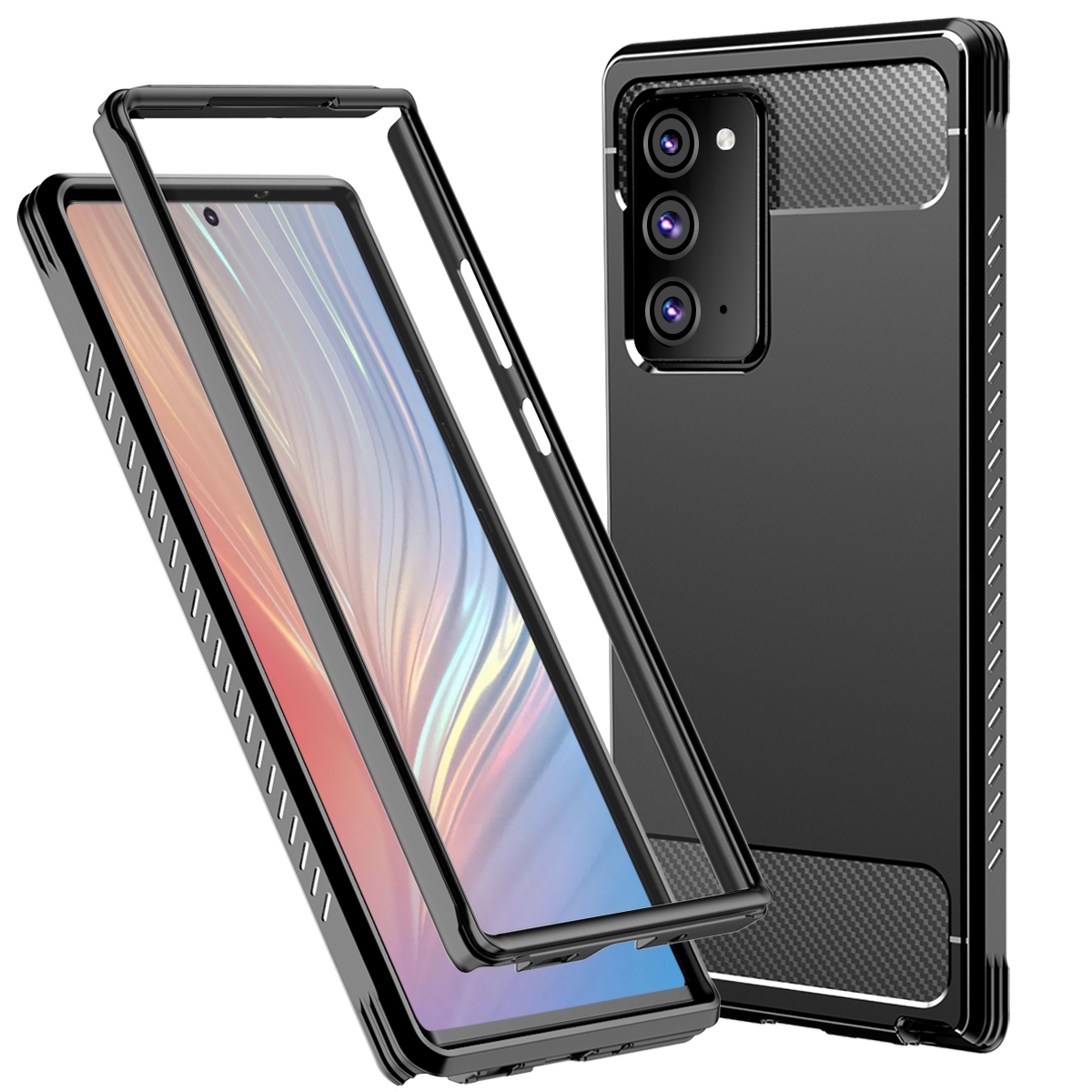 For Samsung Galaxy Note20 C2 2 in 1 Shockproof TPU + PC Protective Case with PET Screen Protector(Black) For Samsung Galaxy Note20 C2 2 in 1 Shockproof TPU + PC Protective Case with PET Screen Protector(Black)