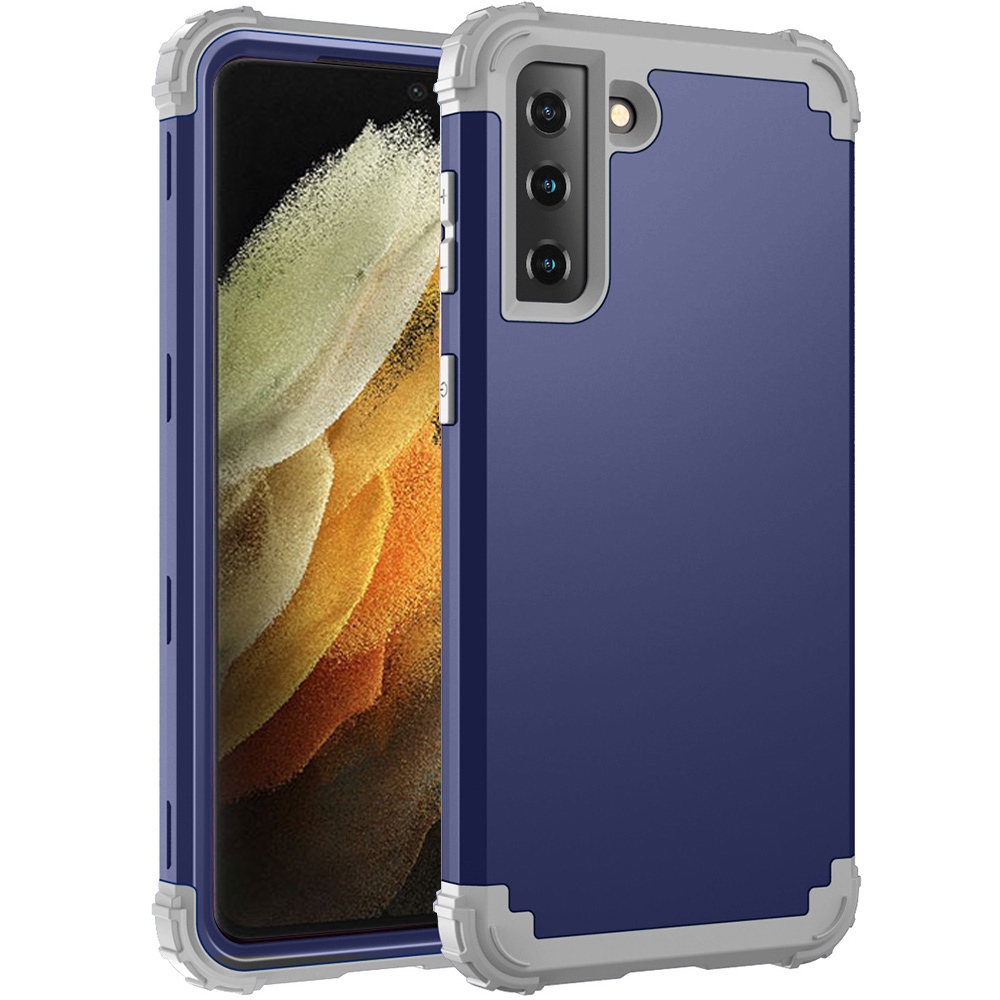 For Samsung Galaxy S21 Ultra 5G 3 in 1 Shockproof PC + Silicone Protective Case(Navy Blue + Grey) For Samsung Galaxy S21 Ultra 5G 3 in 1 Shockproof PC + Silicone Protective Case(Navy Blue + Grey)