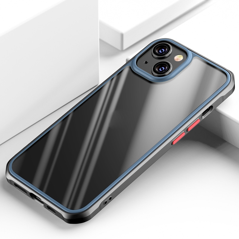For iPhone 13 mini Beautiful Color TPU + Clear PC Four-corner All-inclusive Shockproof Case (Blue) For iPhone 13 mini Beautiful Color TPU + Clear PC Four-corner All-inclusive Shockproof Case (Blue)