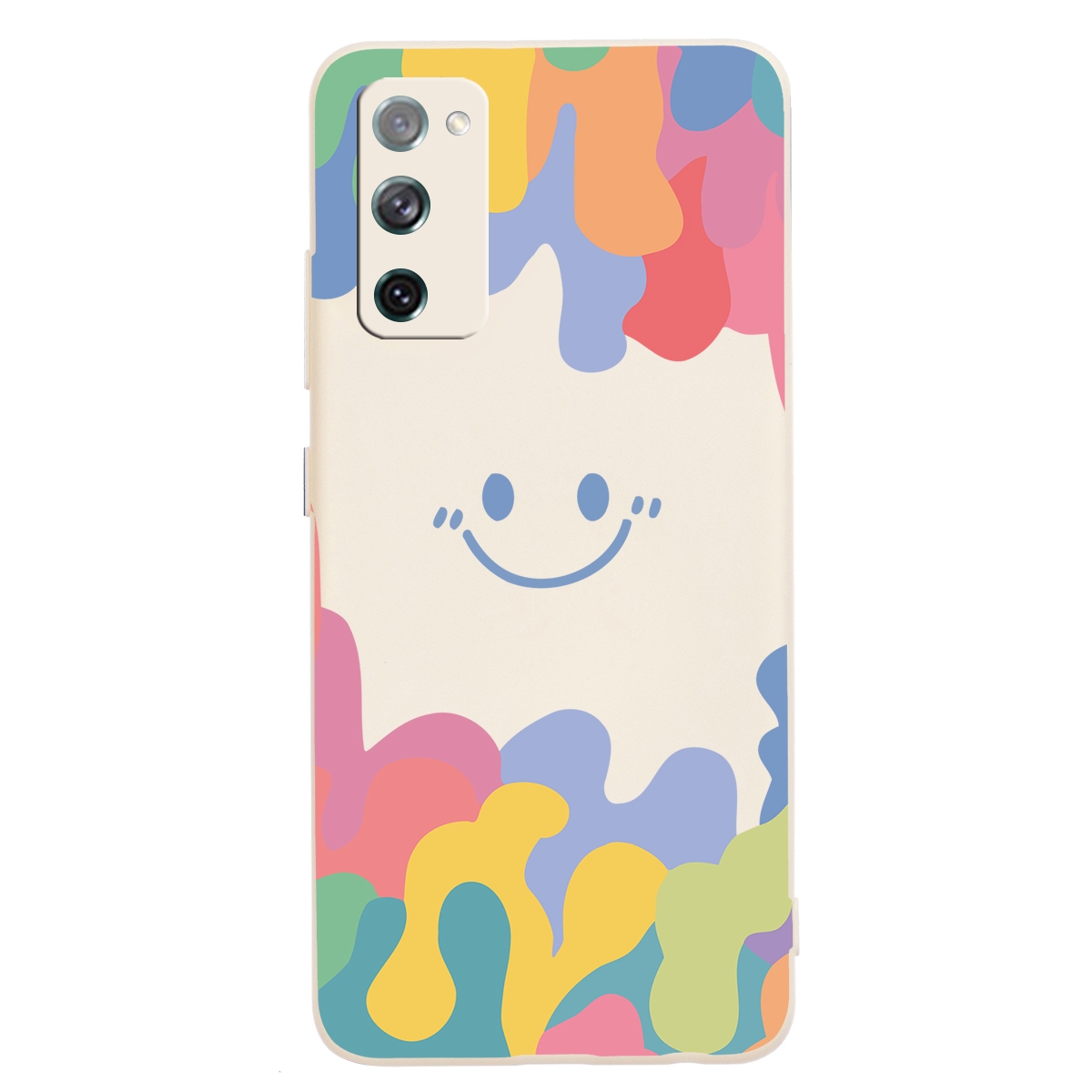 For Samsung Galaxy S20 FE Painted Smiley Face Pattern Liquid Silicone Shockproof Case(White) For Samsung Galaxy S20 FE Painted Smiley Face Pattern Liquid Silicone Shockproof Case(White)