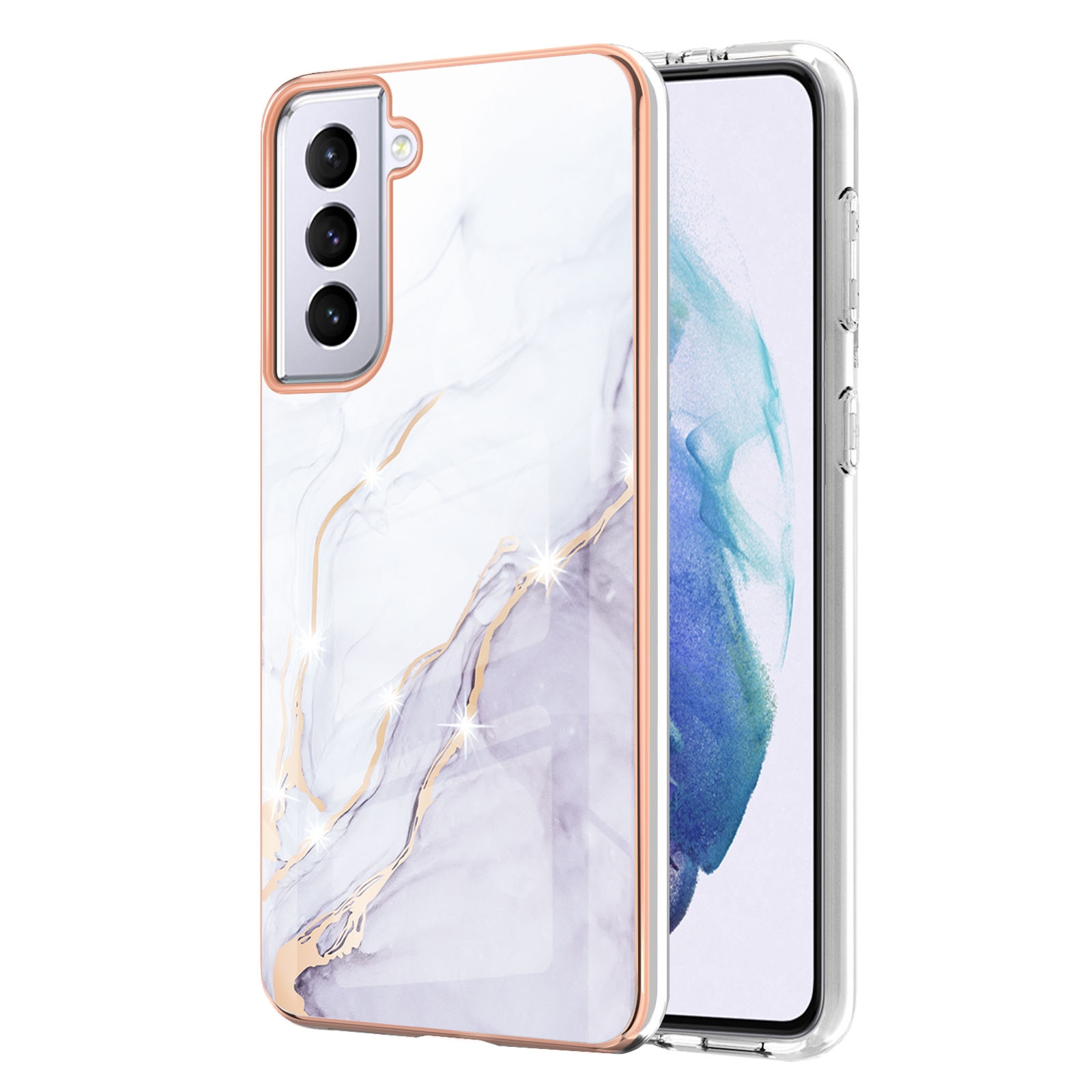 For Samsung Galaxy S21+ 5G Electroplating Marble Pattern Dual-side IMD TPU Shockproof Case(White 006) For Samsung Galaxy S21+ 5G Electroplating Marble Pattern Dual-side IMD TPU Shockproof Case(White 006)