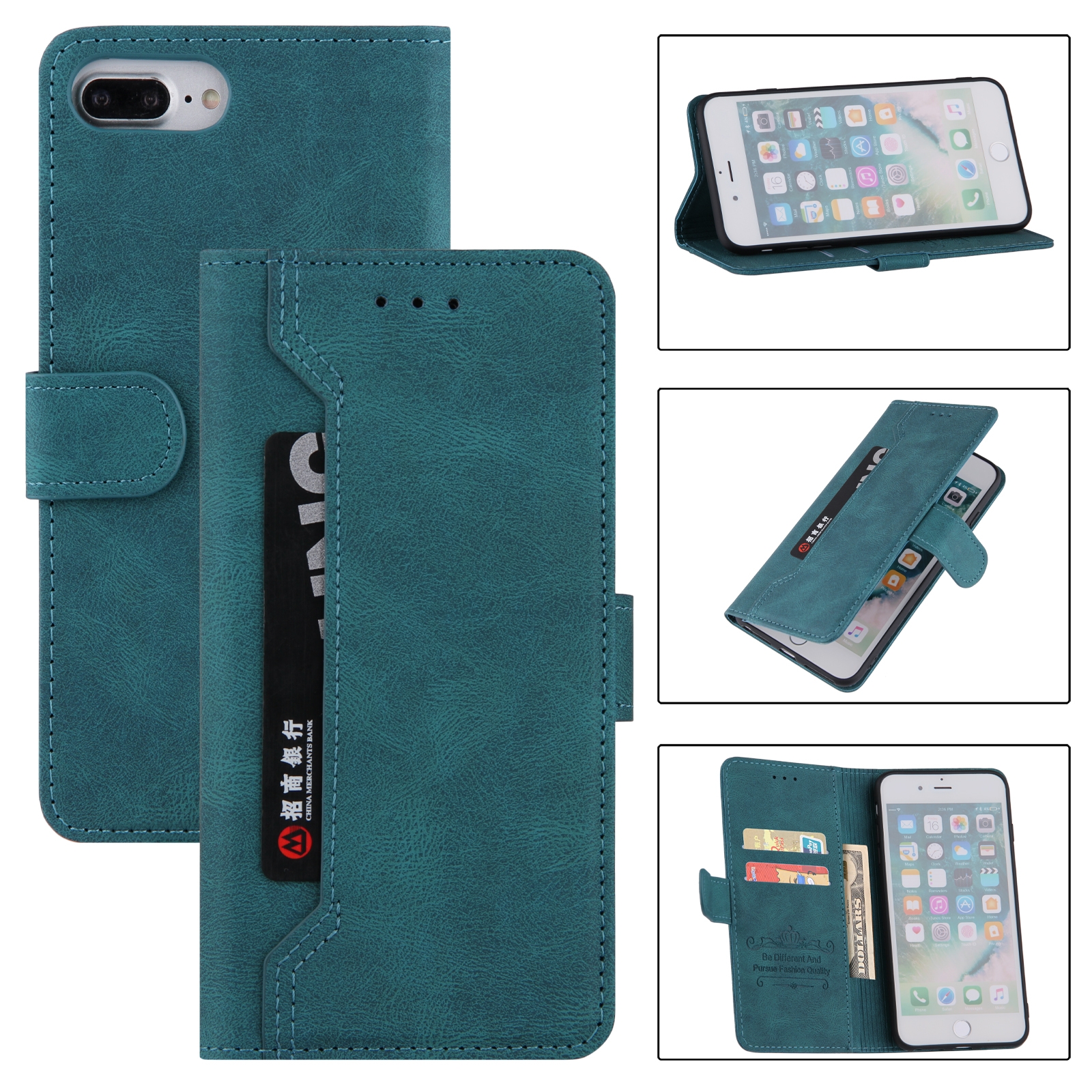 For iPhone SE 2022 / SE 2020 / 8 / 7 Reverse Buckle Horizontal Flip PU Leather Case with Holder & Card Slot & Wallet(Lake Blue) For iPhone SE 2022 / SE 2020 / 8 / 7 Reverse Buckle Horizontal Flip PU Leather Case with Holder & Card Slot & Wallet(Lake Blue)