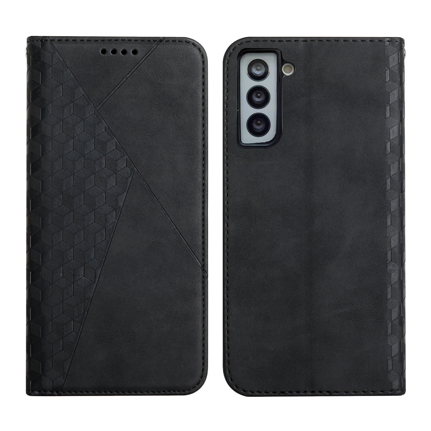 For Samsung Galaxy S21+ 5G Diamond Pattern Splicing Skin Feel Magnetic Horizontal Flip Leather Case with Card Slots & Holder & Wallet(Black) For Samsung Galaxy S21+ 5G Diamond Pattern Splicing Skin Feel Magnetic Horizontal Flip Leather Case with Card Slots & Holder & Wallet(Black)