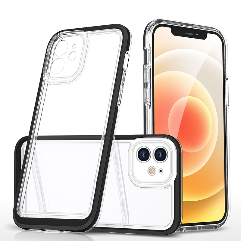 For iPhone 11 Bright Series Clear Acrylic + PC+TPU Shockproof Case (Black) For iPhone 11 Bright Series Clear Acrylic + PC+TPU Shockproof Case (Black)