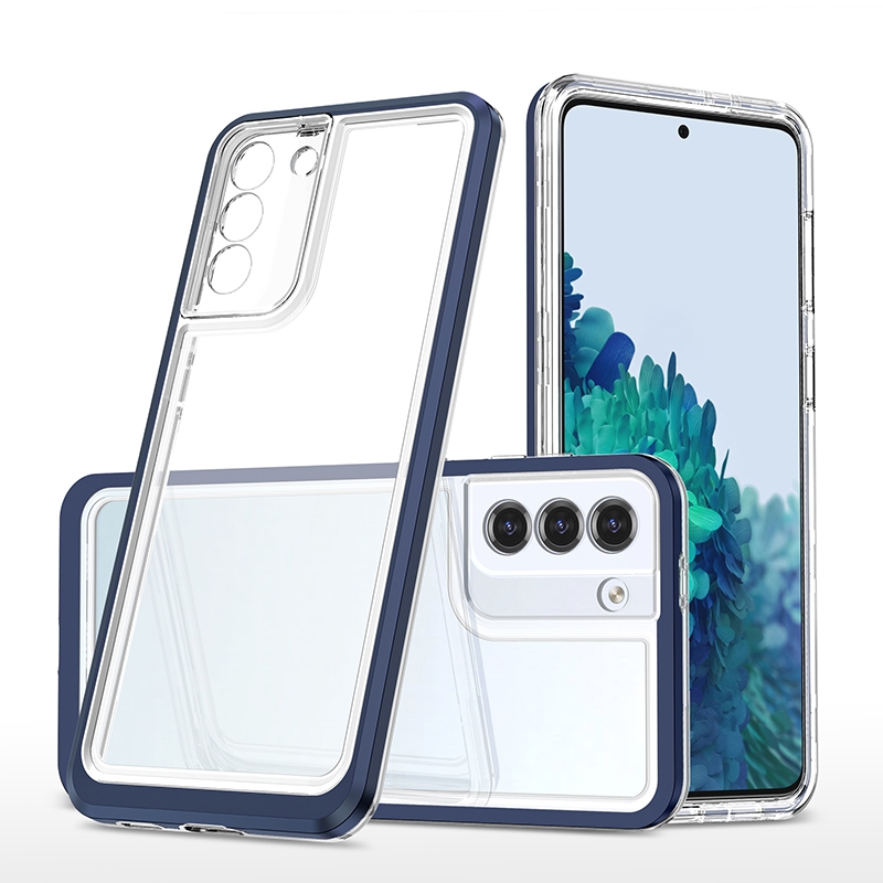 For Samsung Galaxy S21 5G Bright Series Clear Acrylic + PC+TPU Shockproof Case(Navy Blue) For Samsung Galaxy S21 5G Bright Series Clear Acrylic + PC+TPU Shockproof Case(Navy Blue)