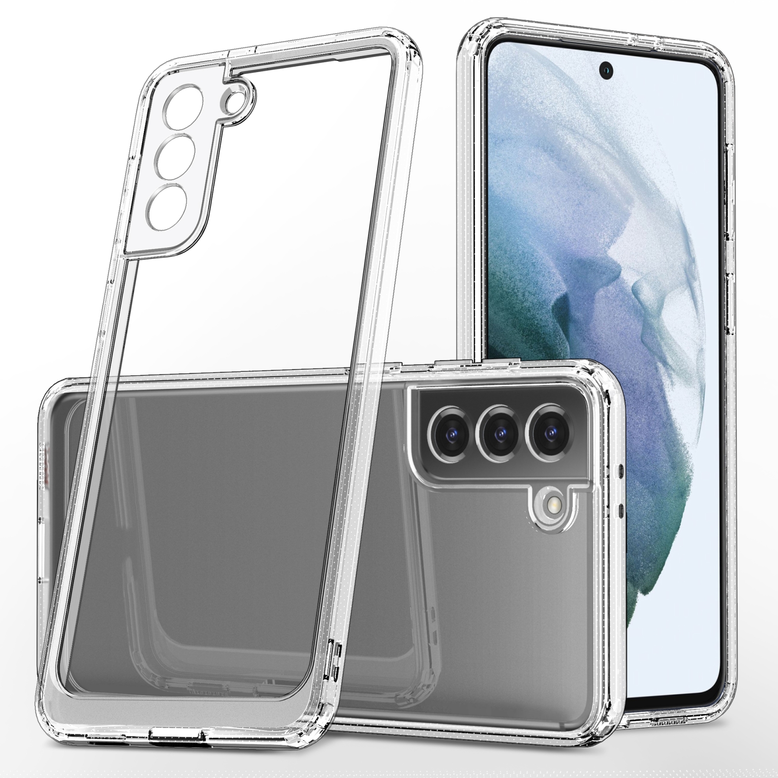 For Samsung Galaxy S21 5G Acrylic + TPU Accurate Hole Transparent Shockproof Case
