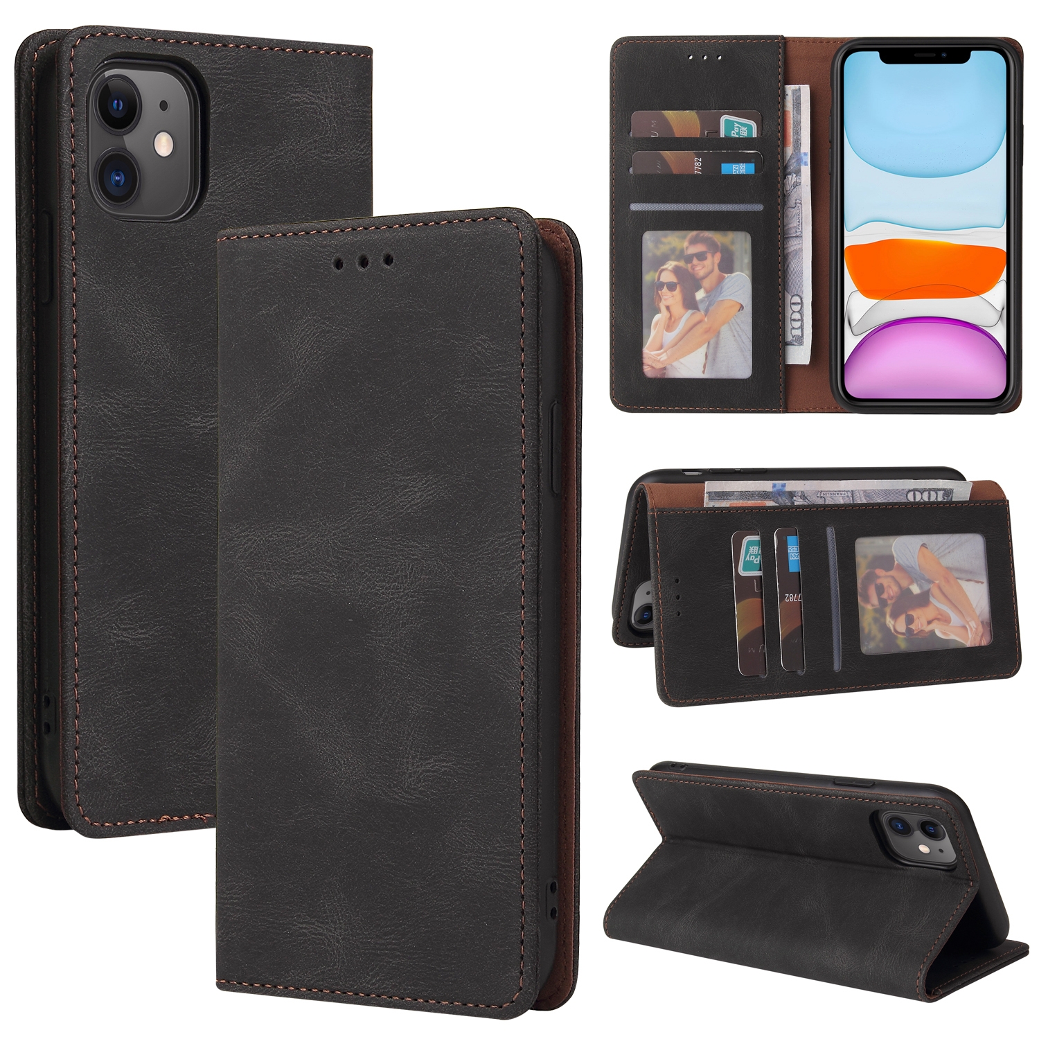 Simple Suction Closure Horizontal Flip Leather Case with Holder & Card Slot & Wallet For iPhone 11 Pro Max(Black) Simple Suction Closure Horizontal Flip Leather Case with Holder & Card Slot & Wallet For iPhone 11 Pro Max(Black)