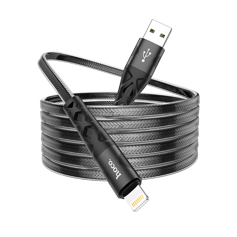 hoco U105 Treasure Jelly Braided USB to 8 Pin Charging Data Cable, Cable Length: 1.2m(Black) hoco U105 Treasure Jelly Braided USB to 8 Pin Charging Data Cable, Cable Length: 1.2m(Black)