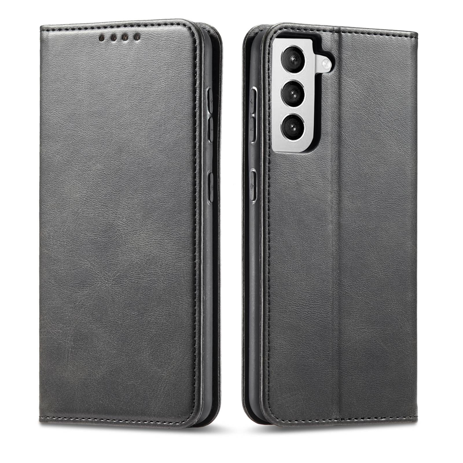For Samsung Galaxy S21 5G Calf Texture Magnetic Horizontal Flip Leather Case with Holder & Card Slots & Wallet(Black) For Samsung Galaxy S21 5G Calf Texture Magnetic Horizontal Flip Leather Case with Holder & Card Slots & Wallet(Black)