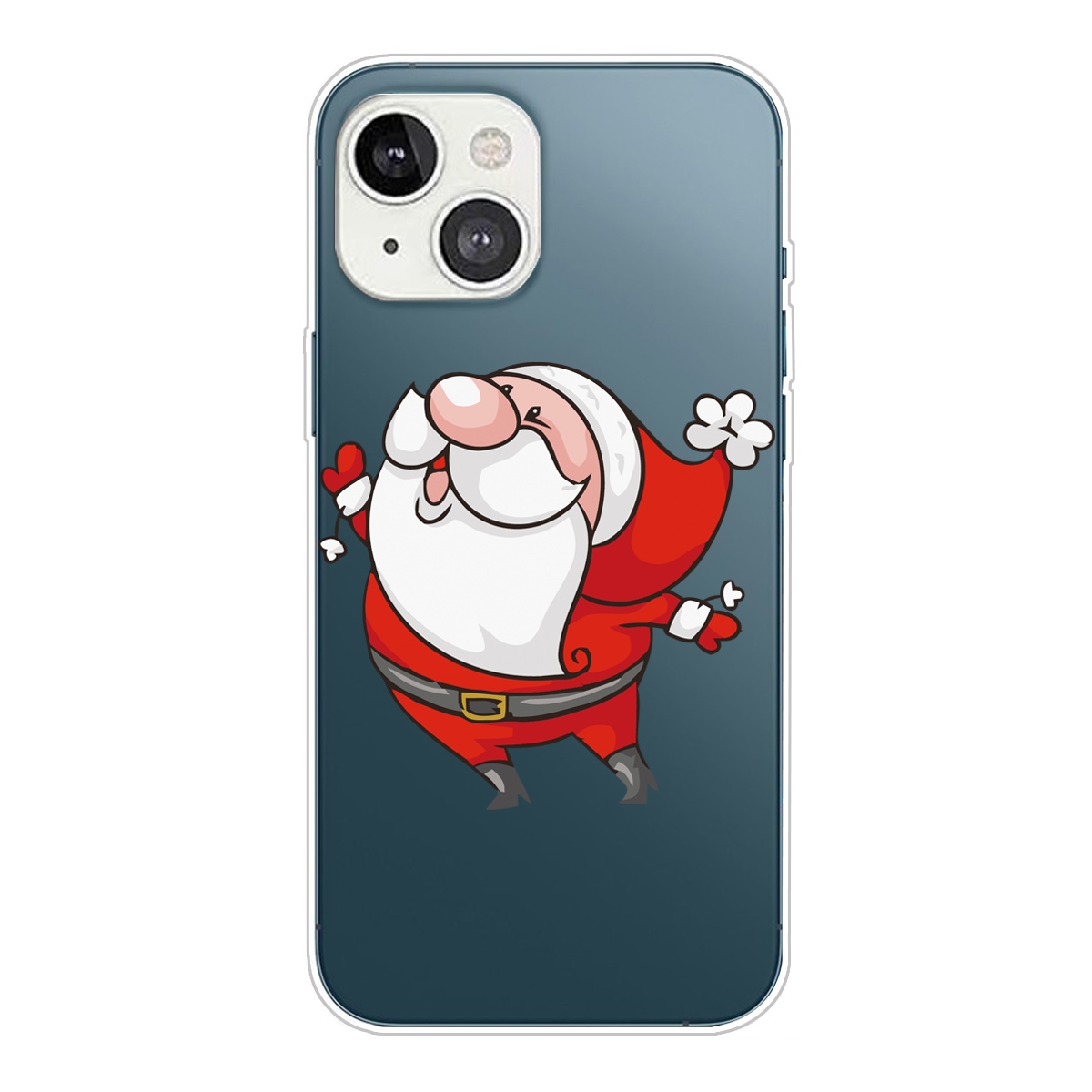 For iPhone 13 mini Christmas Series Transparent TPU Protective Case (Look to The Sky Old Man) For iPhone 13 mini Christmas Series Transparent TPU Protective Case (Look to The Sky Old Man)