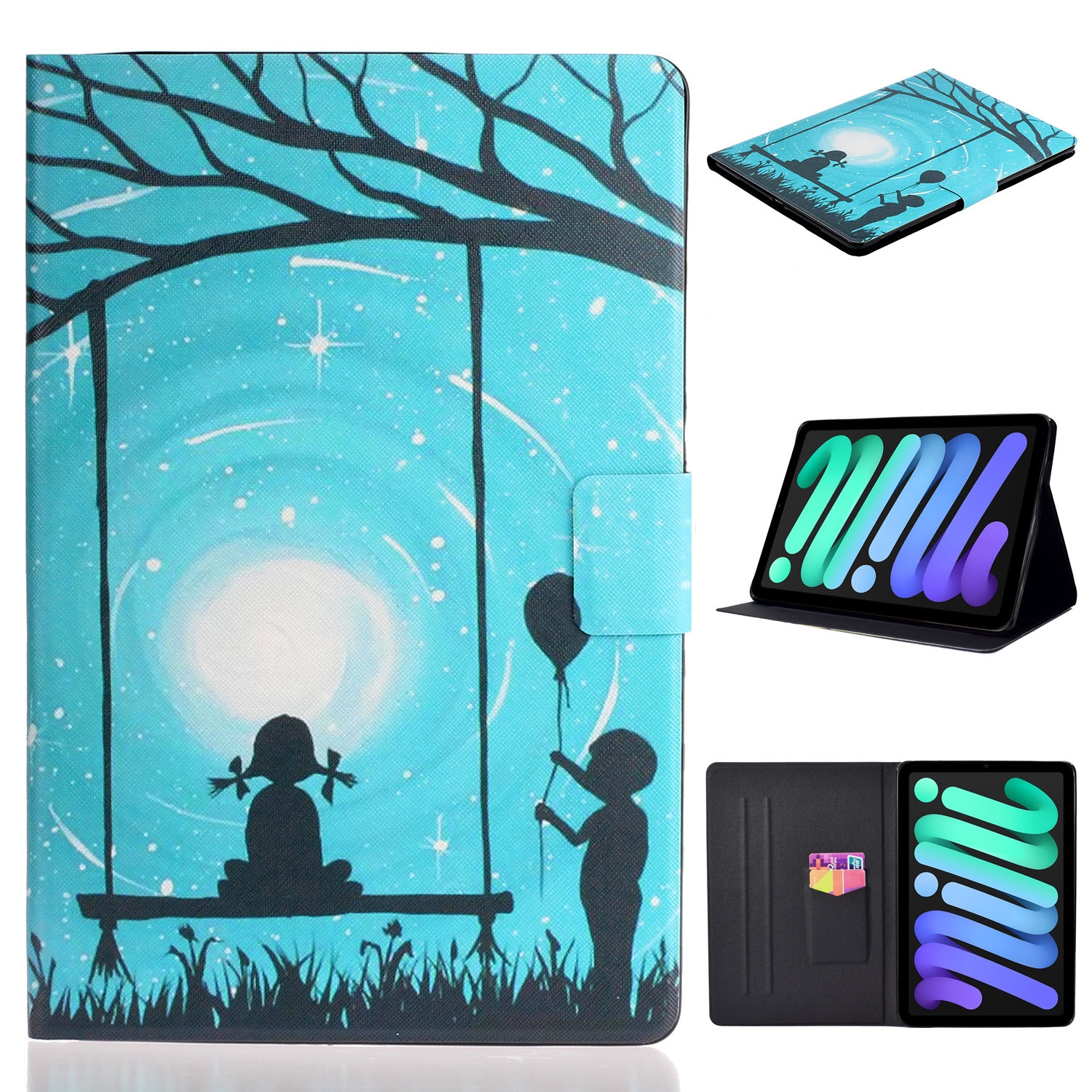 For iPad mini 2024 / mini 6 Coloured Drawing Horizontal Flip Leather Tablet Case with Holder & Card Slot & Sleep / Wake-up Function(Lovers) For iPad mini 2024 / mini 6 Coloured Drawing Horizontal Flip Leather Tablet Case with Holder & Card Slot & Sleep / Wake-up Function(Lovers)