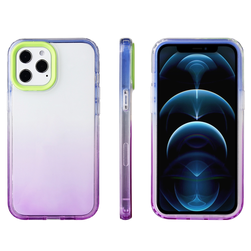 For iPhone 13 mini Candy Gradient Flat Surface TPU + PC Shockproof Case (Purple Blue) For iPhone 13 mini Candy Gradient Flat Surface TPU + PC Shockproof Case (Purple Blue)