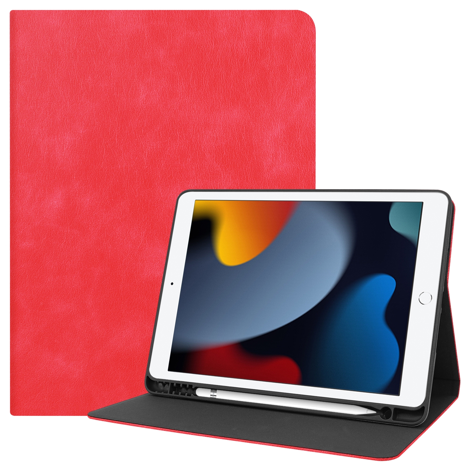 For iPad 10.2 2021 / 2020 / 2019 Cowhide Texture TPU Tablet Horizontal Flip Leather Case with Holder & Sleep / Wake-Up Function & Pen Slot(Red) For iPad 10.2 2021 / 2020 / 2019 Cowhide Texture TPU Tablet Horizontal Flip Leather Case with Holder & Sleep / Wake-Up Function & Pen Slot(Red)