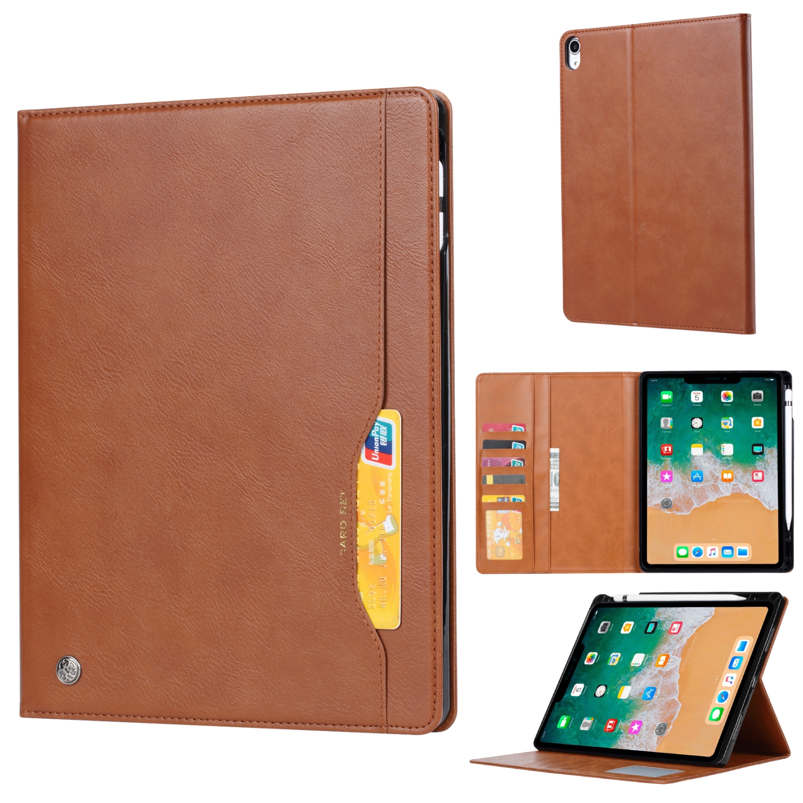 For iPad mini 2024 / mini 6 Knead Skin Texture Horizontal Flip Leather Tablet Case with Photo Frame & Holder & Card Slots & Wallet & Pen Slot & Sleep / Wake-up Function(Brown) For iPad mini 2024 / mini 6 Knead Skin Texture Horizontal Flip Leather Tablet Case with Photo Frame & Holder & Card Slots & Wallet & Pen Slot & Sleep / Wake-up Function(Brown)