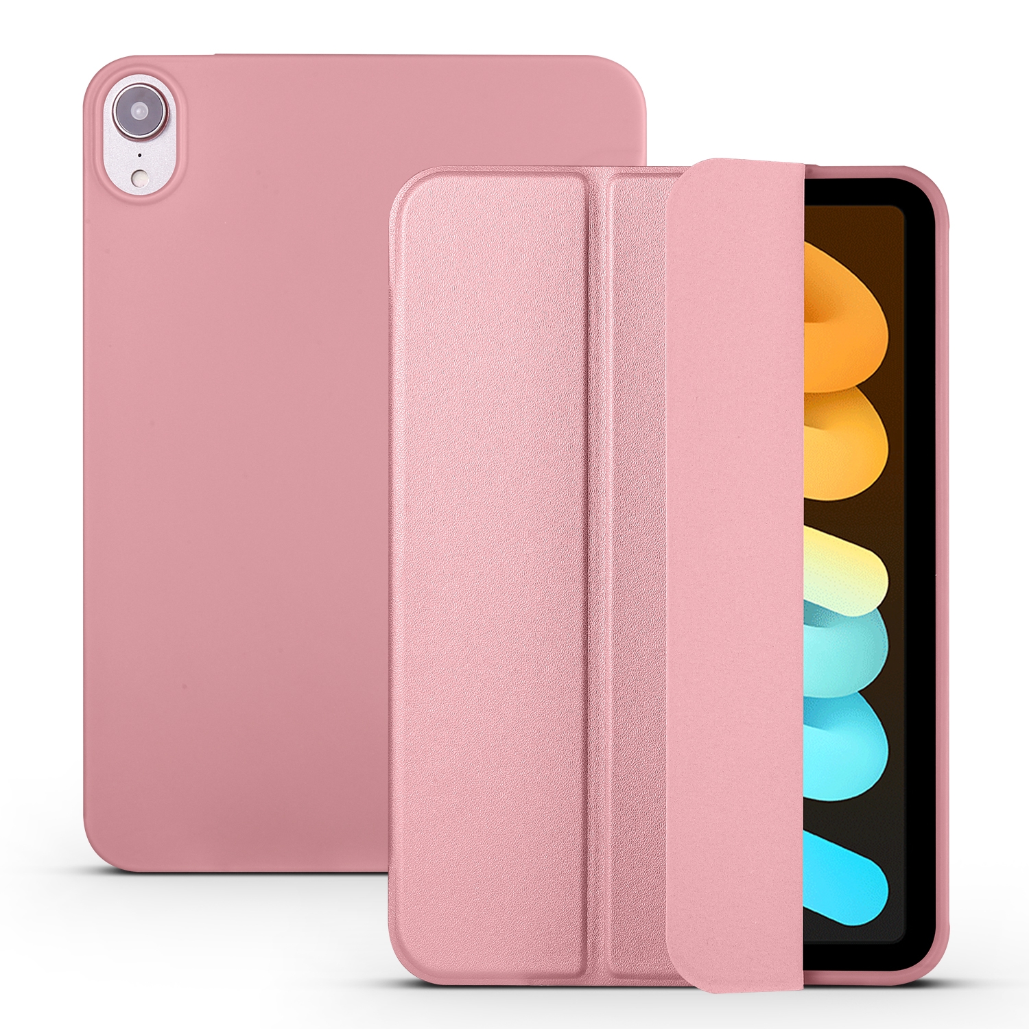 For iPad mini 6 / mini 2024 Honeycomb TPU Leather Tablet Case with 3-Folding Holder(Rose Gold) For iPad mini 6 / mini 2024 Honeycomb TPU Leather Tablet Case with 3-Folding Holder(Rose Gold)