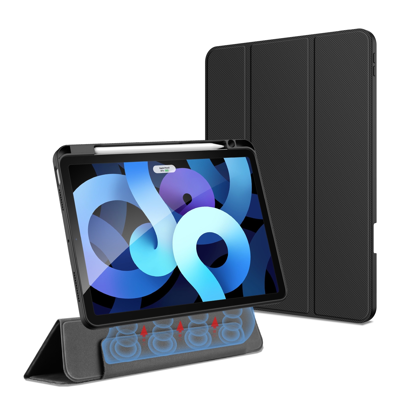 DUX DUCIS Strong Magnetic Series Horizontal Flip PU + TPU + PC Tablet Leather Case with Three-folding Holder & Pen Slot For iPad Air 2022 / 2020 10.9 / Air 4(Black) DUX DUCIS Strong Magnetic Series Horizontal Flip PU + TPU + PC Tablet Leather Case with Three-folding Holder & Pen Slot For iPad Air 2022 / 2020 10.9 / Air 4(Black)