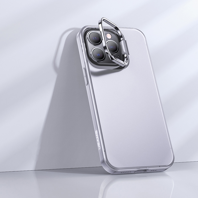 For iPhone 13 mini USAMS US-BH780 Eagle Eye Series Phone Protective Case with Invisible Stand (White) For iPhone 13 mini USAMS US-BH780 Eagle Eye Series Phone Protective Case with Invisible Stand (White)