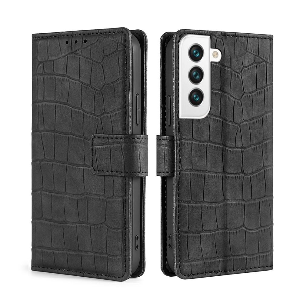 For Samsung Galaxy S22 5G Skin Feel Crocodile Texture Magnetic Clasp Horizontal Flip PU Case with Holder & Card Slots & Wallet(Black) For Samsung Galaxy S22 5G Skin Feel Crocodile Texture Magnetic Clasp Horizontal Flip PU Case with Holder & Card Slots & Wallet(Black)