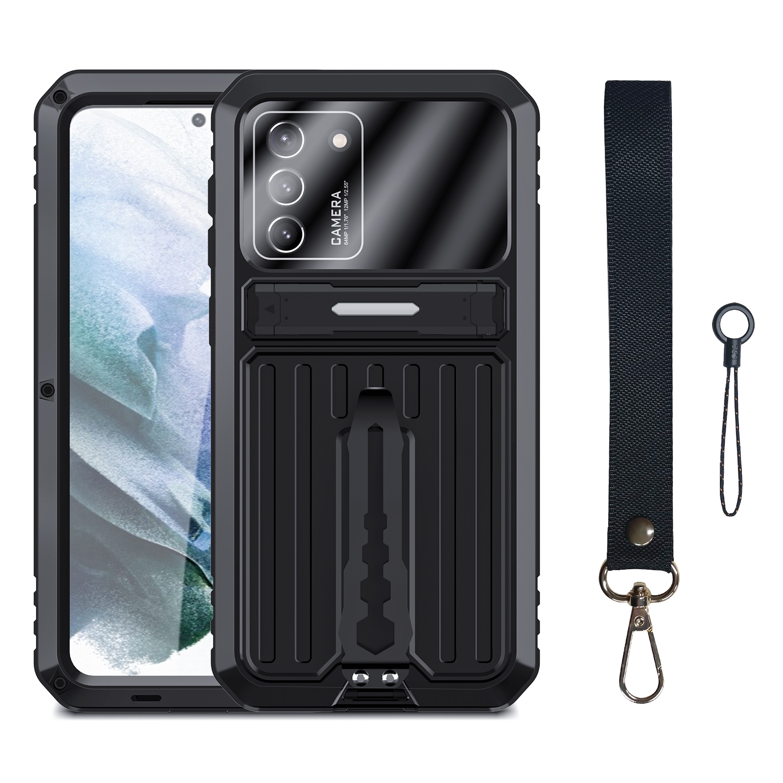 For Samsung Galaxy S21 5G Armor Shockproof Splash-proof Dust-proof Phone Case with Holder(Black) For Samsung Galaxy S21 5G Armor Shockproof Splash-proof Dust-proof Phone Case with Holder(Black)