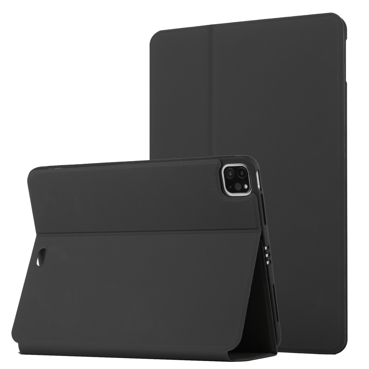 For iPad Pro 11 2020 & 2018 Dual-Folding Horizontal Flip Tablet Leather Tablet Case with Holder & Sleep / Wake-up Function(Black) For iPad Pro 11 2020 & 2018 Dual-Folding Horizontal Flip Tablet Leather Tablet Case with Holder & Sleep / Wake-up Function(Black)