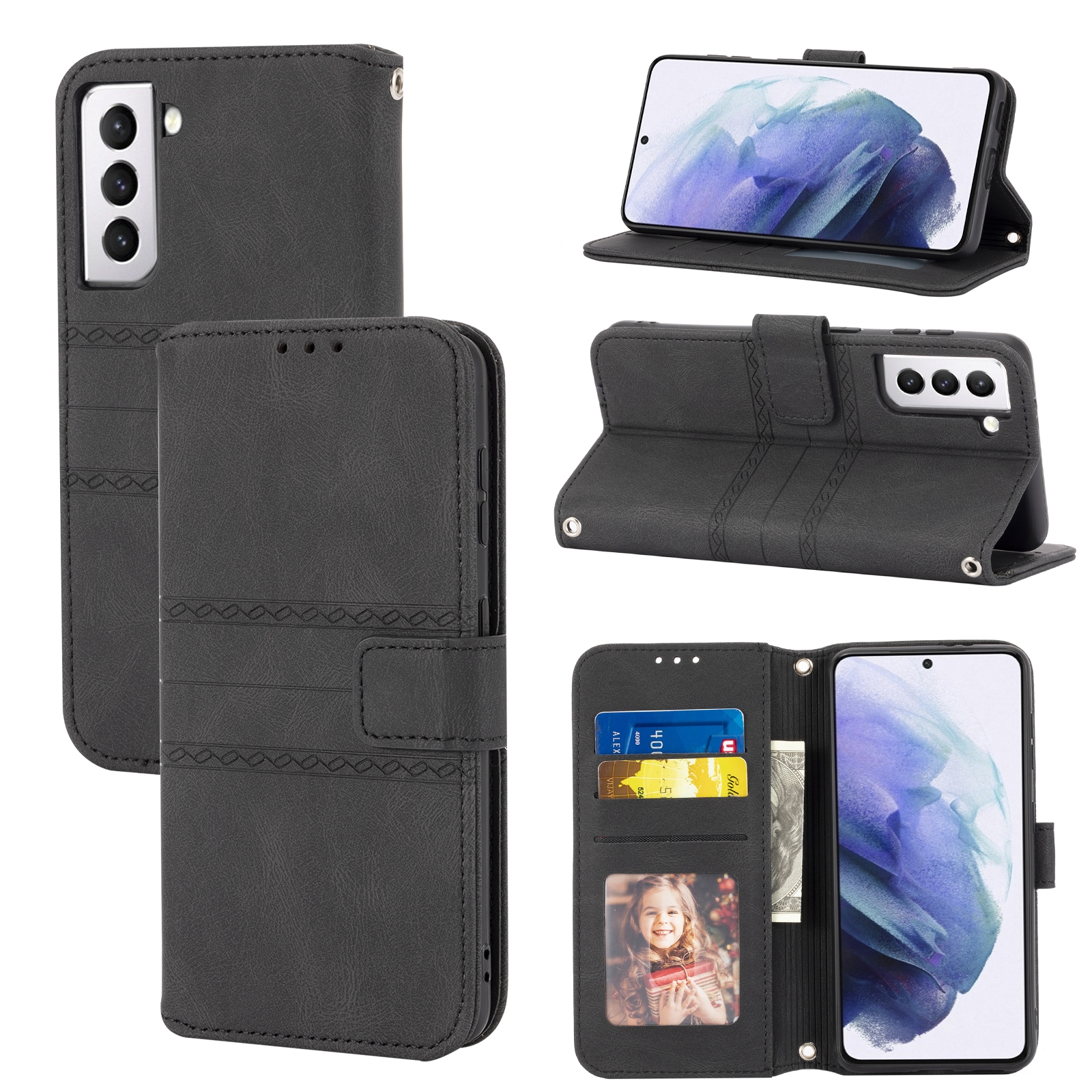For Samaung Galaxy S22 5G Embossed Striped Magnetic Buckle PU + TPU Horizontal Flip Phone Leather Case(Black) For Samaung Galaxy S22 5G Embossed Striped Magnetic Buckle PU + TPU Horizontal Flip Phone Leather Case(Black)