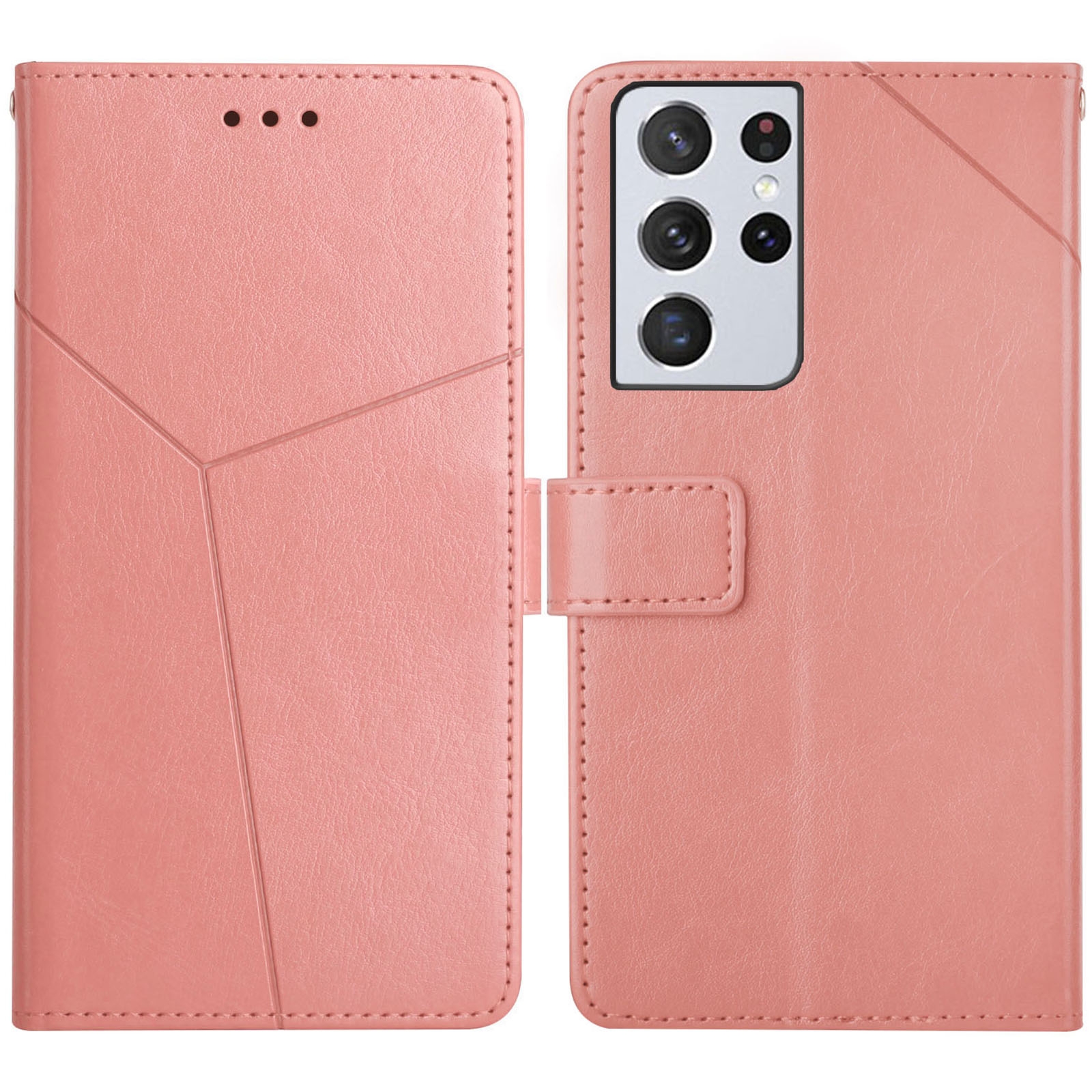 For Samsung Galaxy S21 Ultra 5G Y Stitching Horizontal Flip Leather Case with Holder & Card Slots & Wallet & Photo Frame(Rose Gold) For Samsung Galaxy S21 Ultra 5G Y Stitching Horizontal Flip Leather Case with Holder & Card Slots & Wallet & Photo Frame(Rose Gold)