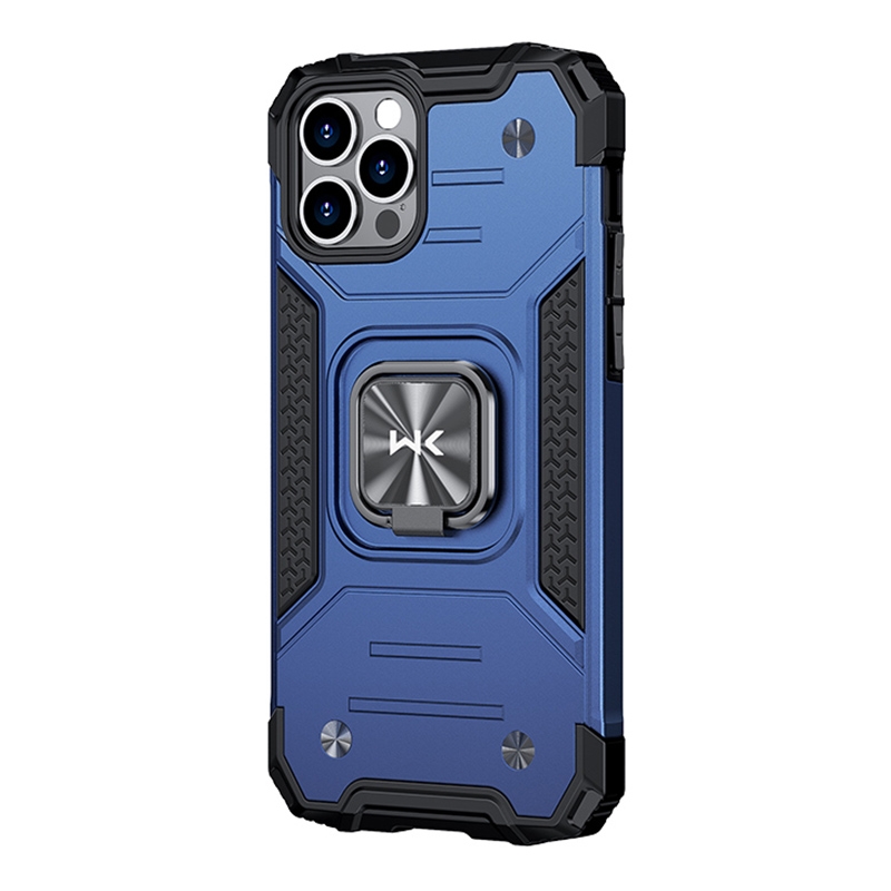 For iPhone 13 Pro Max WK WTP-012 Shockproof PC + TPU + Metal Phone Case with Ring Holder (Blue) For iPhone 13 Pro Max WK WTP-012 Shockproof PC + TPU + Metal Phone Case with Ring Holder (Blue)