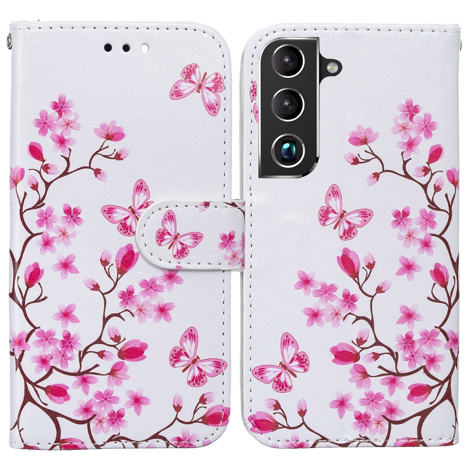 For Samsung Galaxy S22 5G Horizontal Flip Phone Leather Case with Holder & Card Slots & Photo Frame & Wallet(Butterfly Love Flower) For Samsung Galaxy S22 5G Horizontal Flip Phone Leather Case with Holder & Card Slots & Photo Frame & Wallet(Butterfly Love Flower)