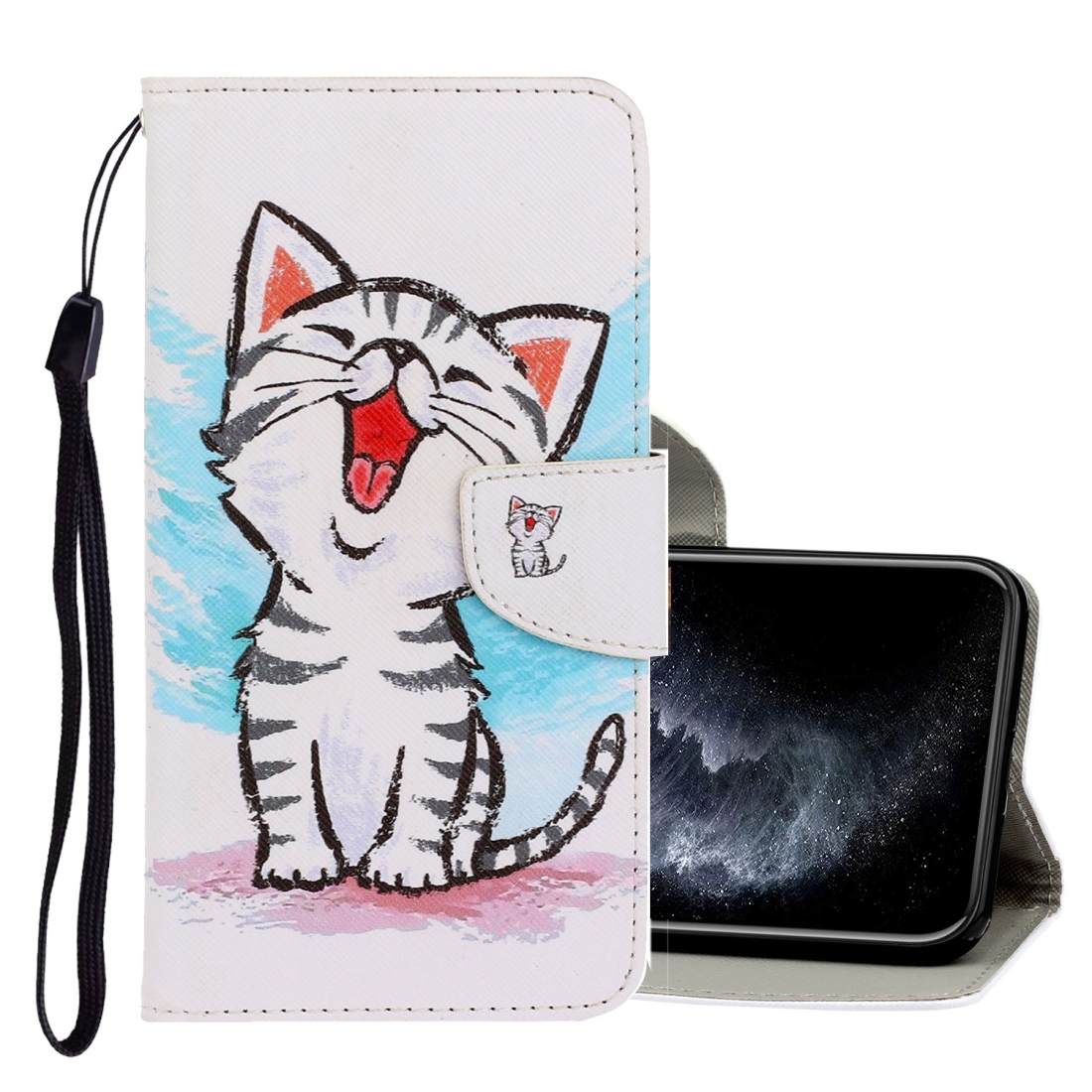 For iPhone 11 Pro 3D Colored Drawing Horizontal Flip PU Leather Case with Holder & Card Slots & Wallet(Red Mouth Cat) For iPhone 11 Pro 3D Colored Drawing Horizontal Flip PU Leather Case with Holder & Card Slots & Wallet(Red Mouth Cat)