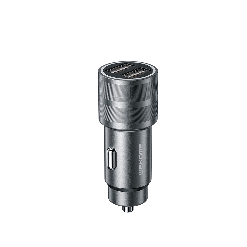 WK WP-C32 Car Youpin Series 12W DC12V-24V Dual USB Metal Car Charger WK WP-C32 Car Youpin Series 12W DC12V-24V Dual USB Metal Car Charger