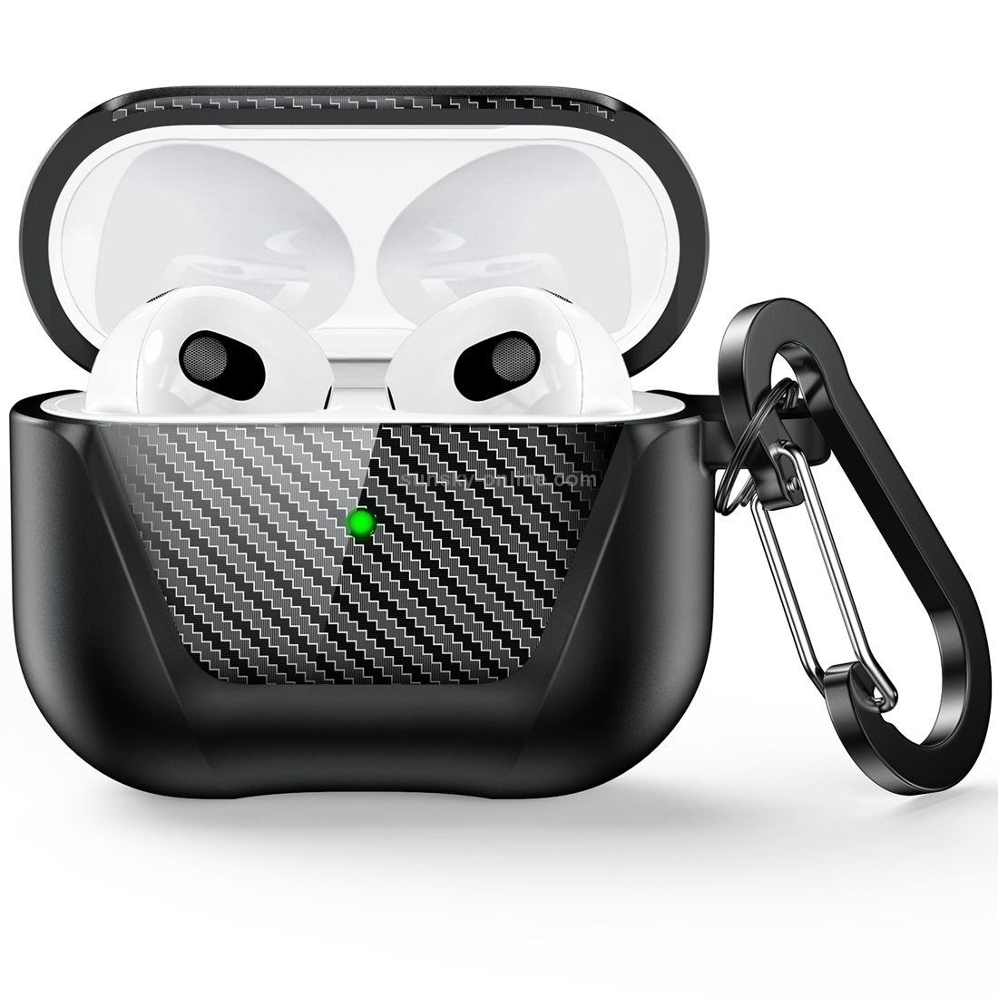 PC Anti-fall Earphones Case with Hook For AirPods 3(Black) PC Anti-fall Earphones Case with Hook For AirPods 3(Black)