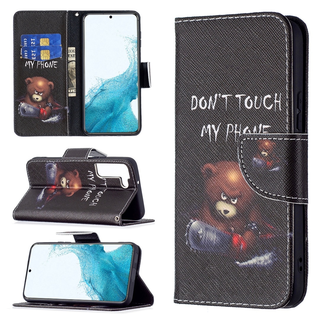 For Samsung Galaxy S22 5G Colored Drawing Pattern Horizontal Flip Phone Leather Case with Holder & Card Slots & Wallet(Bear) For Samsung Galaxy S22 5G Colored Drawing Pattern Horizontal Flip Phone Leather Case with Holder & Card Slots & Wallet(Bear)