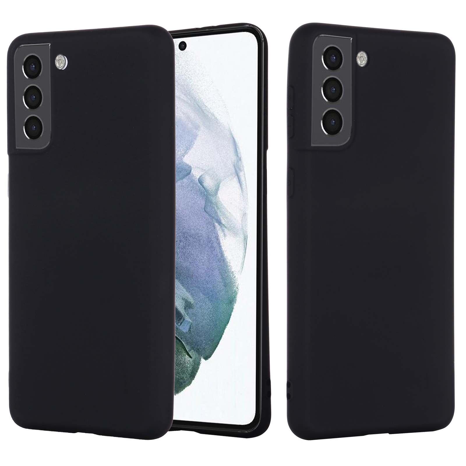 For Samsung Galaxy S22 5G Pure Color Liquid Silicone Shockproof Full Coverage Phone Case(Black) For Samsung Galaxy S22 5G Pure Color Liquid Silicone Shockproof Full Coverage Phone Case(Black)