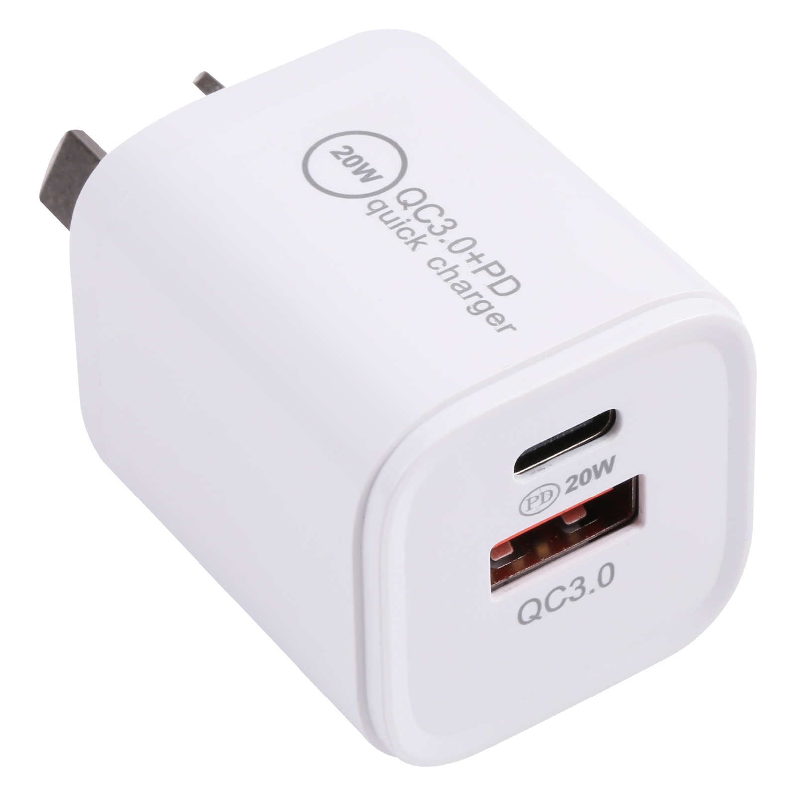 20WACB 20W QC3.0 + PD Quick Charger, Plug Specification:AU Plug(White) 20WACB 20W QC3.0 + PD Quick Charger, Plug Specification:AU Plug(White)