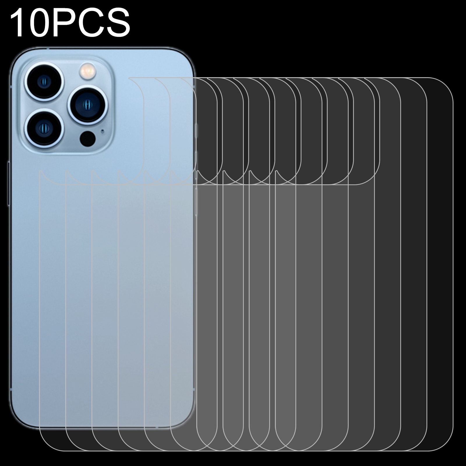 For iPhone 13 Pro Max 10pcs 0.26mm 9H 2.5D Tempered Glass Back Film For iPhone 13 Pro Max 10pcs 0.26mm 9H 2.5D Tempered Glass Back Film