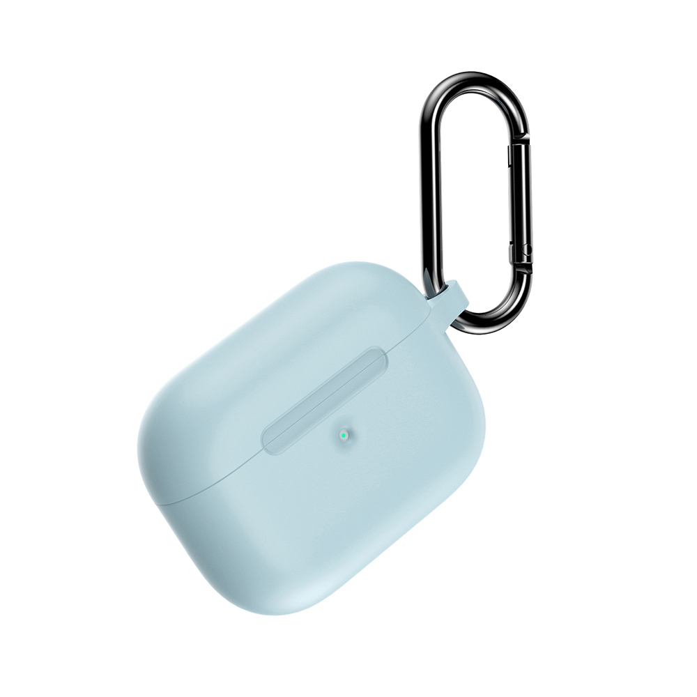 For Apple AirPods Pro Wireless Earphone Silicone Protective Case with Hook(Baby Blue) For Apple AirPods Pro Wireless Earphone Silicone Protective Case with Hook(Baby Blue)