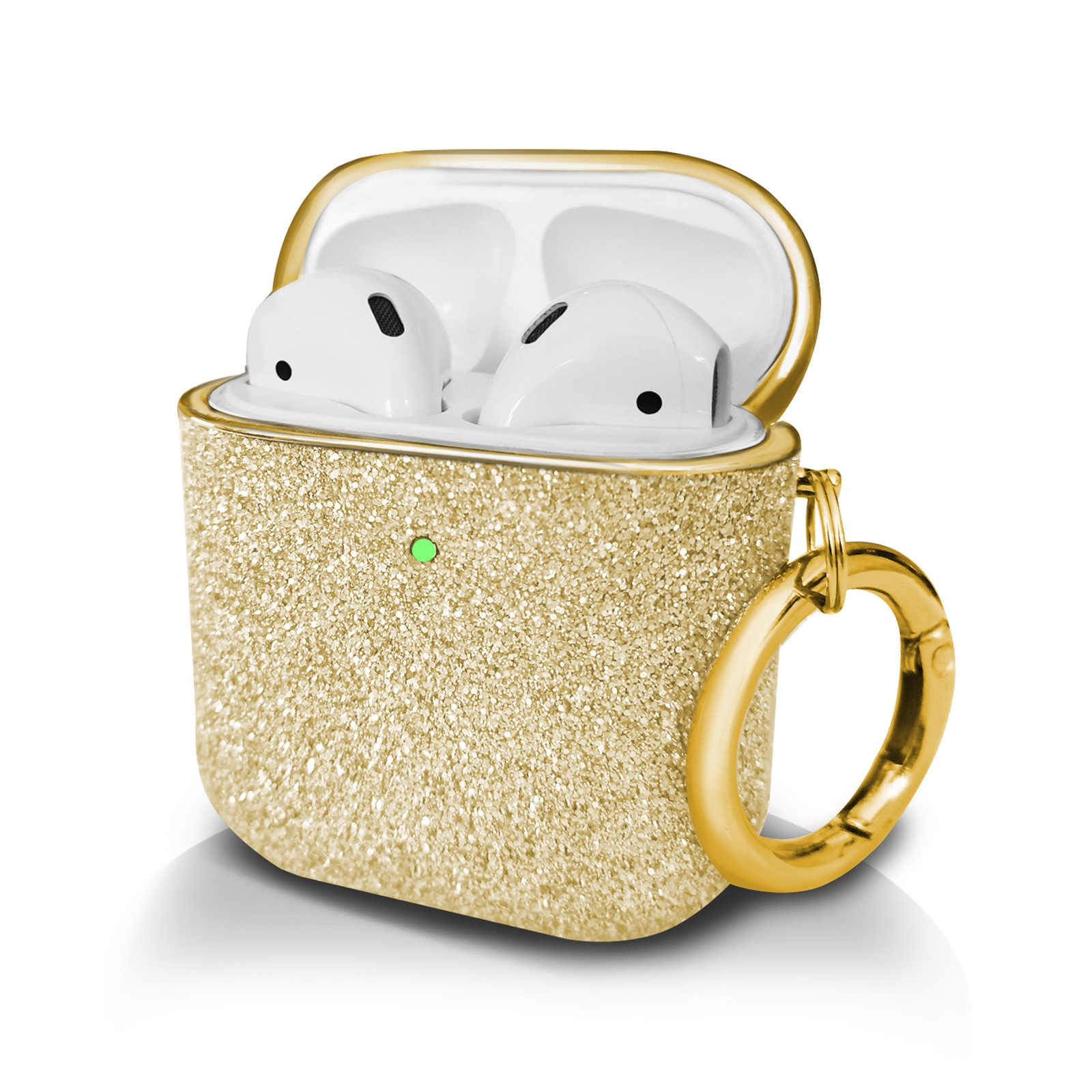 Electroplating Glitter Powder Wireless Earphone Protective Case For AirPods 1 / 2(Gold) Electroplating Glitter Powder Wireless Earphone Protective Case For AirPods 1 / 2(Gold)