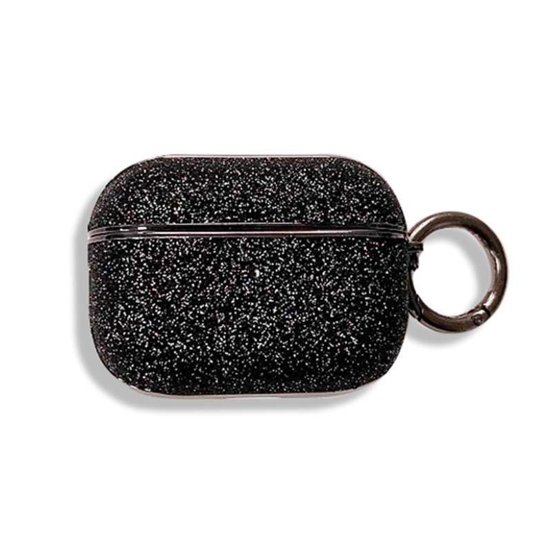 Electroplating Glitter Powder Wireless Earphone Protective Case For AirPods Pro(Black) Electroplating Glitter Powder Wireless Earphone Protective Case For AirPods Pro(Black)