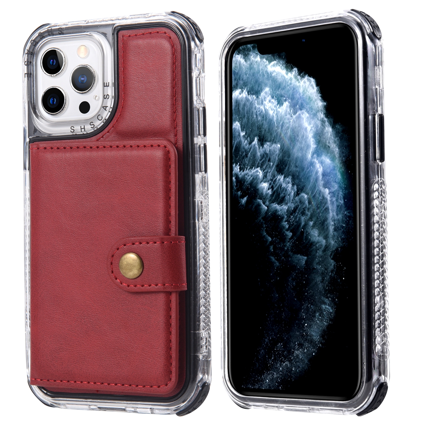 For iPhone 13 mini Wallet Card Shockproof Phone Case (Red) For iPhone 13 mini Wallet Card Shockproof Phone Case (Red)