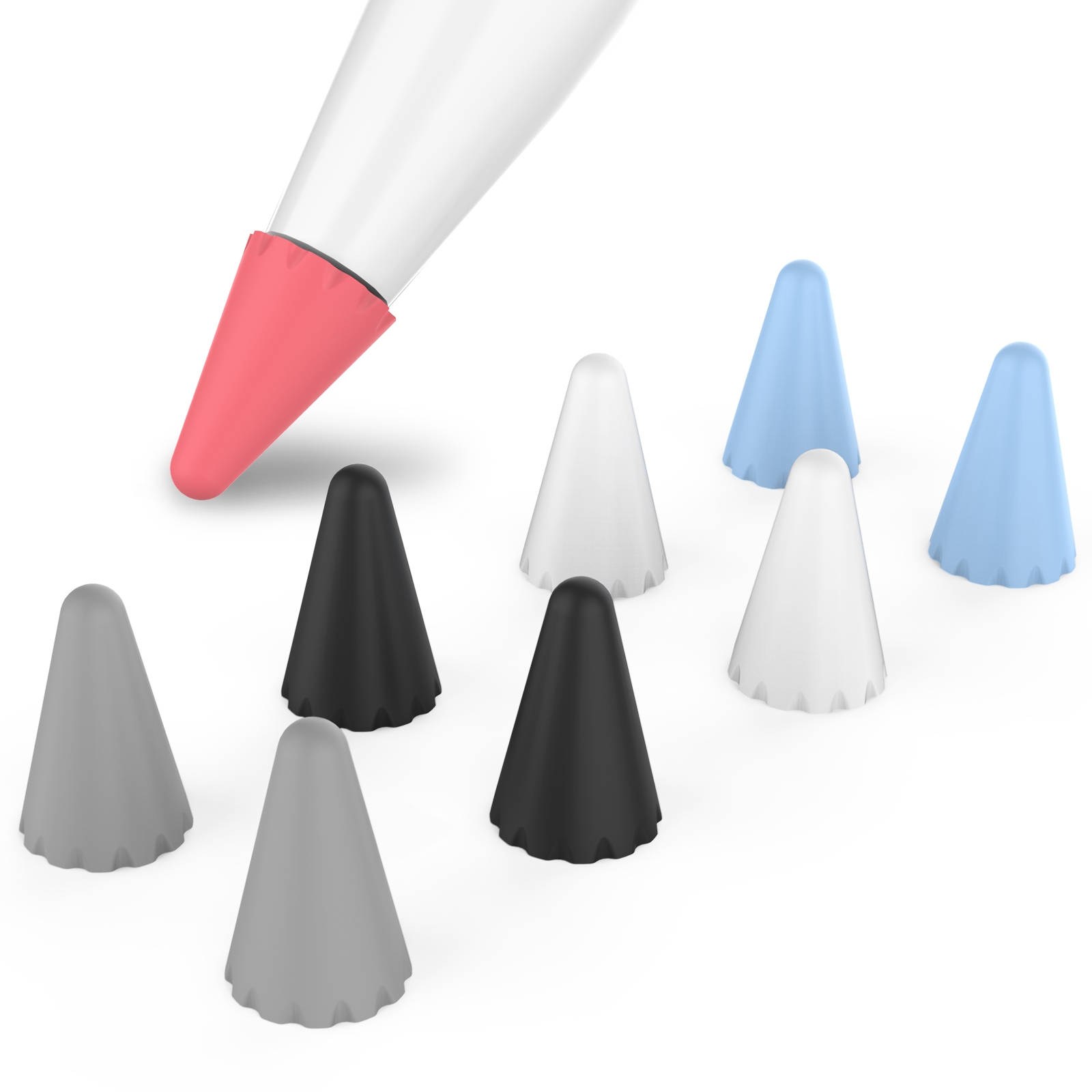 8 PCS / Set Stoyobe Universal Silicone Nib Cap For Apple Pencil 1 / 2(Men) 8 PCS / Set Stoyobe Universal Silicone Nib Cap For Apple Pencil 1 / 2(Men)