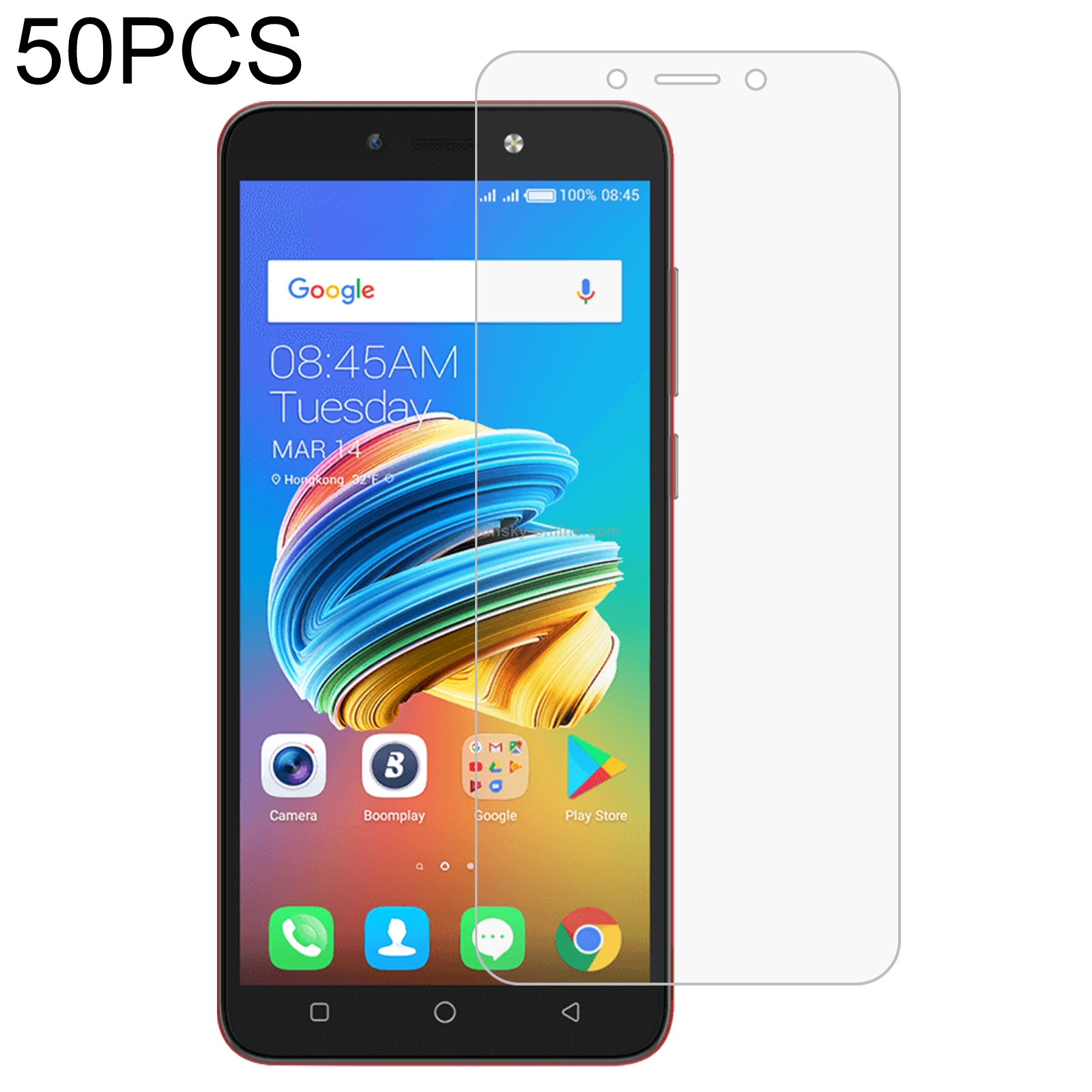 50 PCS 0.26mm 9H 2.5D Tempered Glass Film For Tecno POP 1