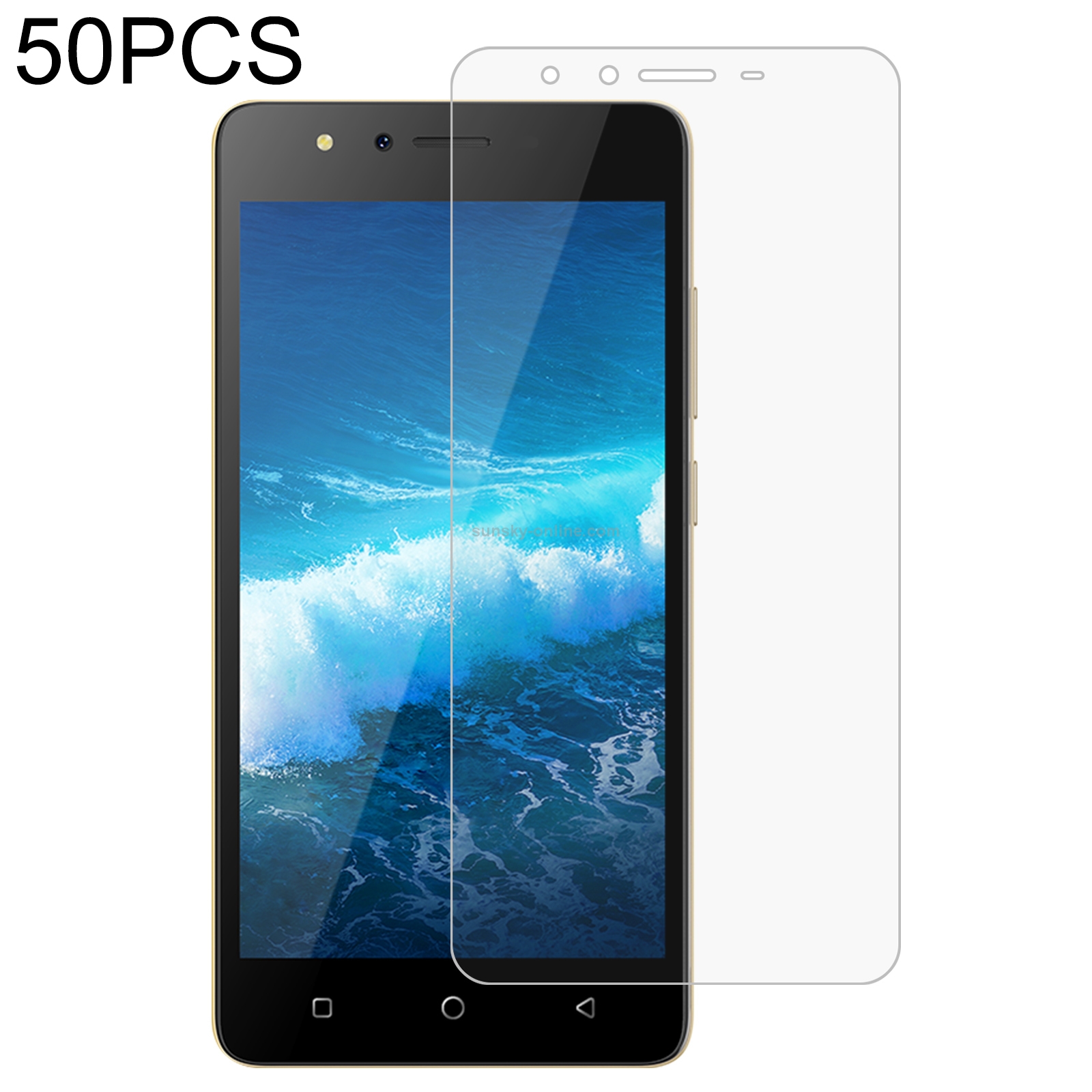 50 PCS 0.26mm 9H 2.5D Tempered Glass Film For Tecno WX3F LTE