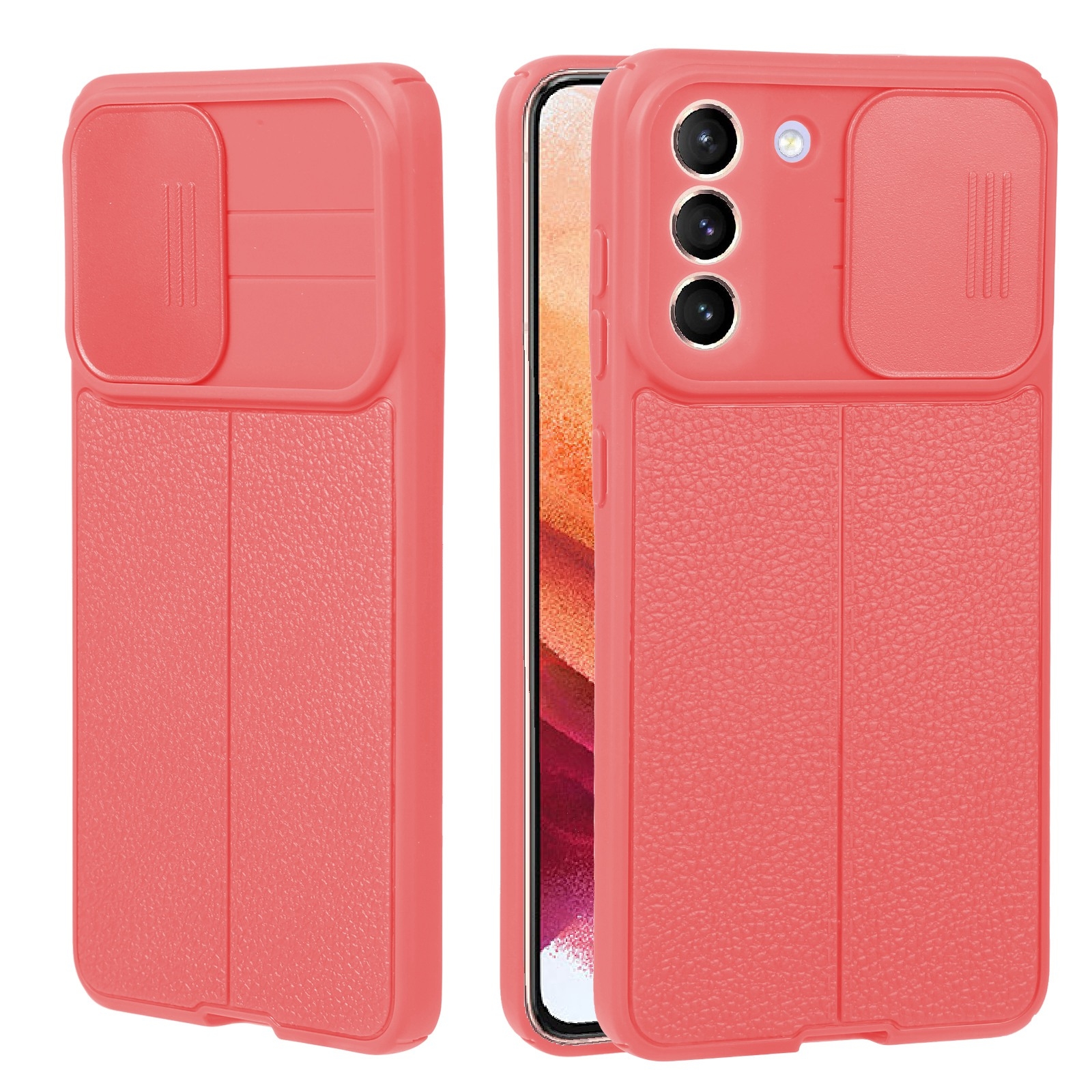 For Samsung Galaxy S30 / S21 Litchi Texture Sliding Camshield TPU Phone Case(Red) For Samsung Galaxy S30 / S21 Litchi Texture Sliding Camshield TPU Phone Case(Red)